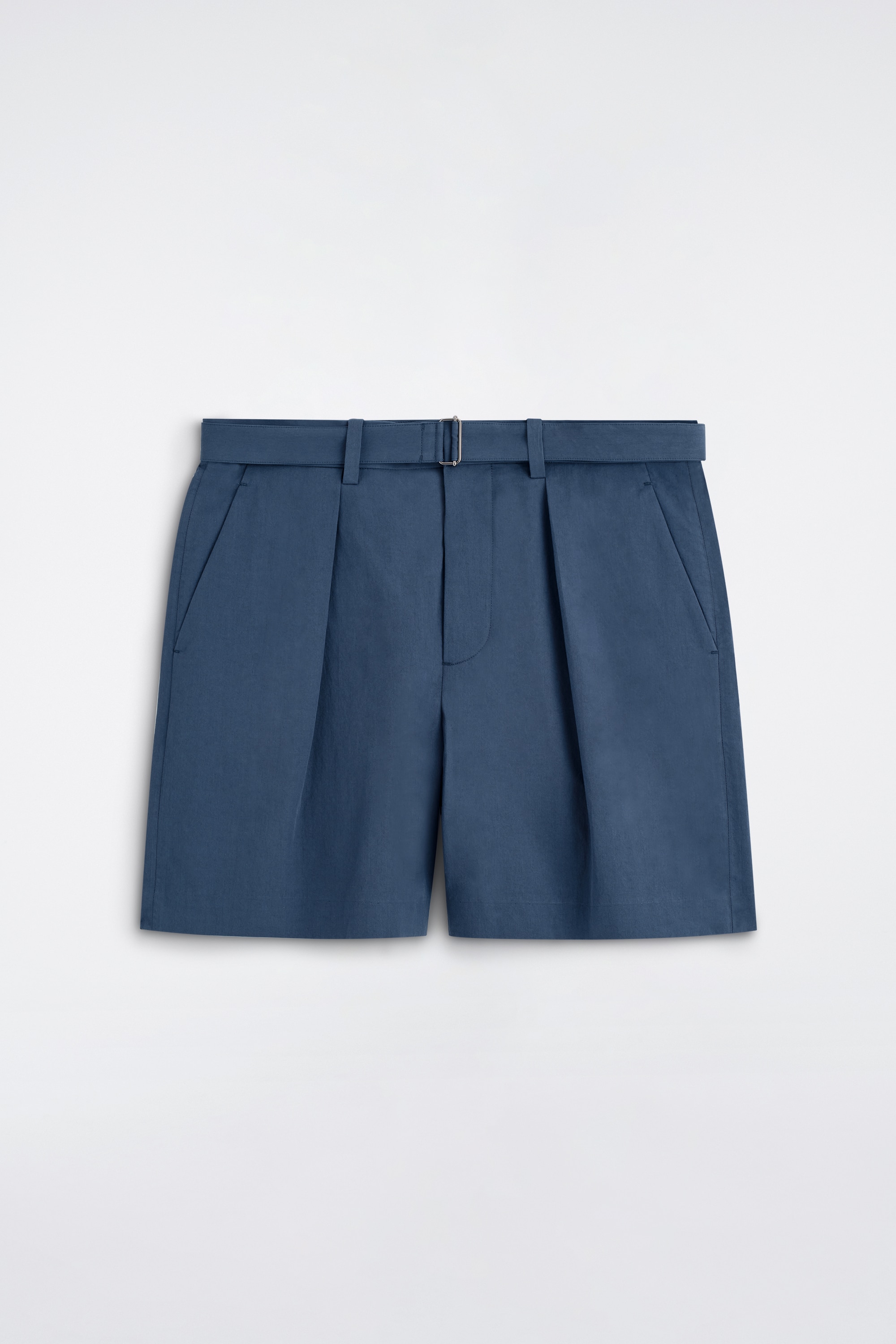 UTILITY-SHORTS AUS PIMA-BAUMWOLLE MIT GÜRTEL - NAVYBLAU