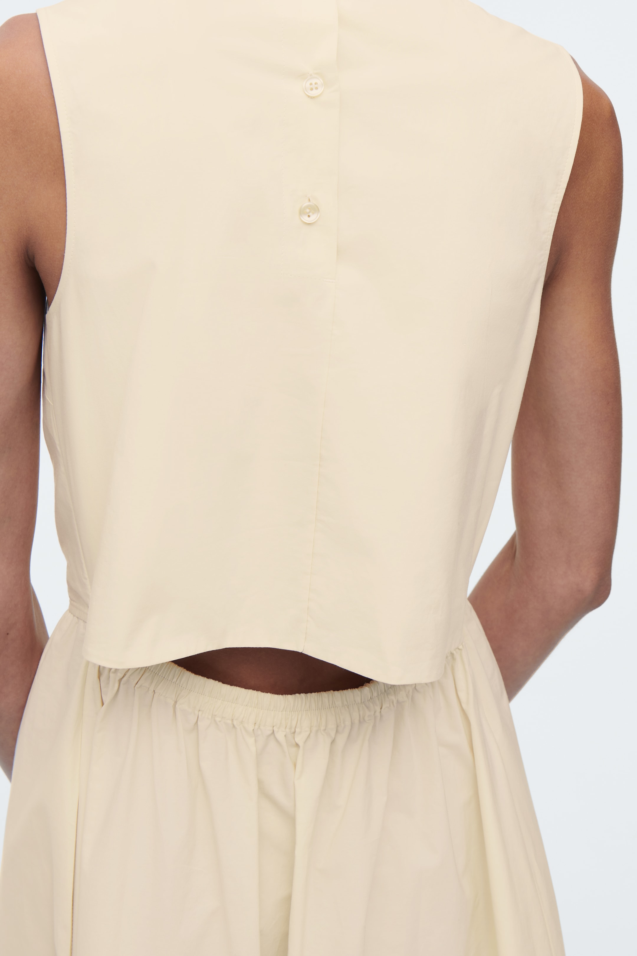 Agrandir l'image: ROBE LONGUE À DOS OUVERT EN COTON - JAUNE BEURRE - FEMME | H&M FR 4