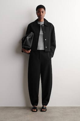 ROUNDED JERSEY JACKET — BLACK 2