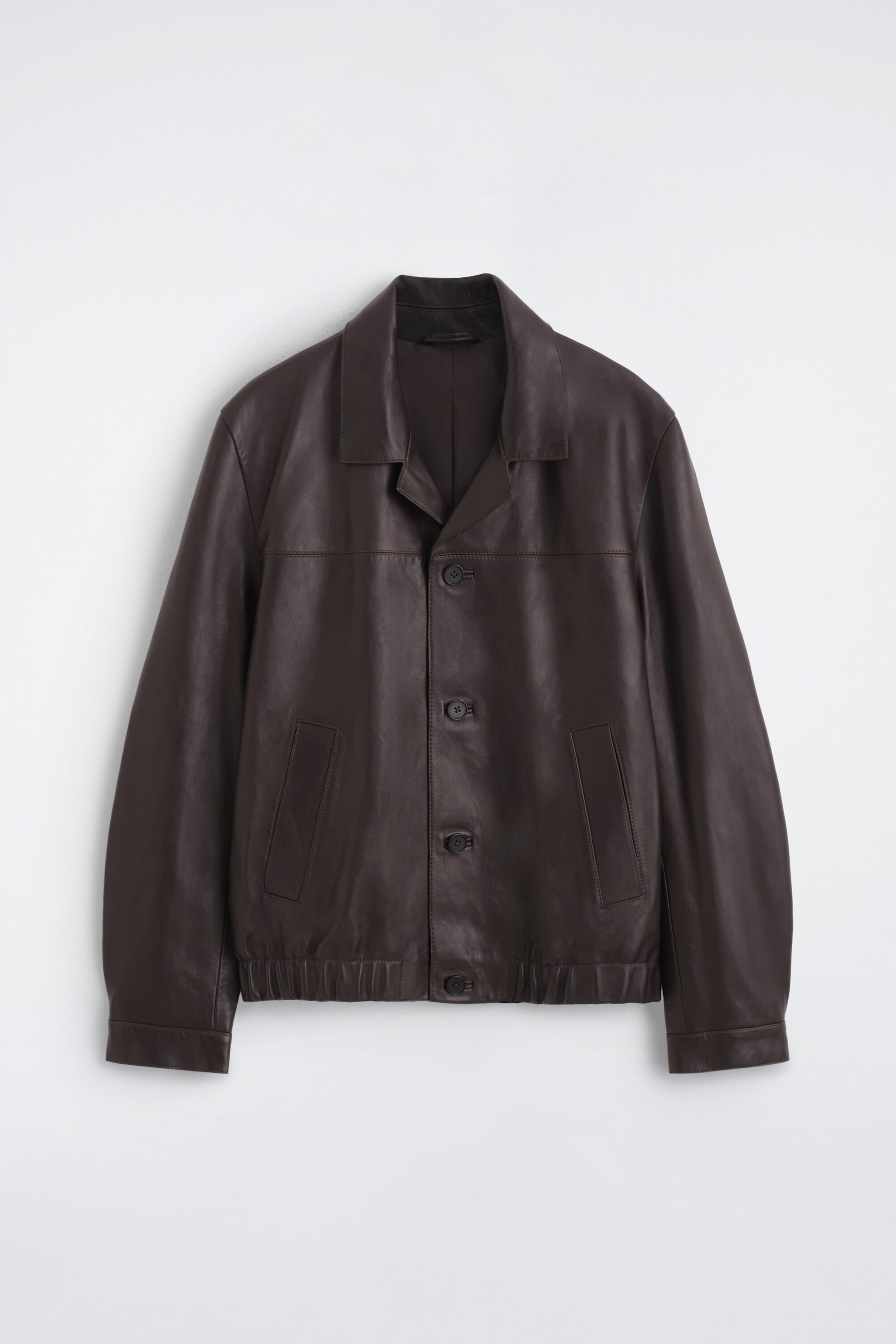 BOMBERJACKE AUS LEDER MIT BLAZERSILHOUETTE
