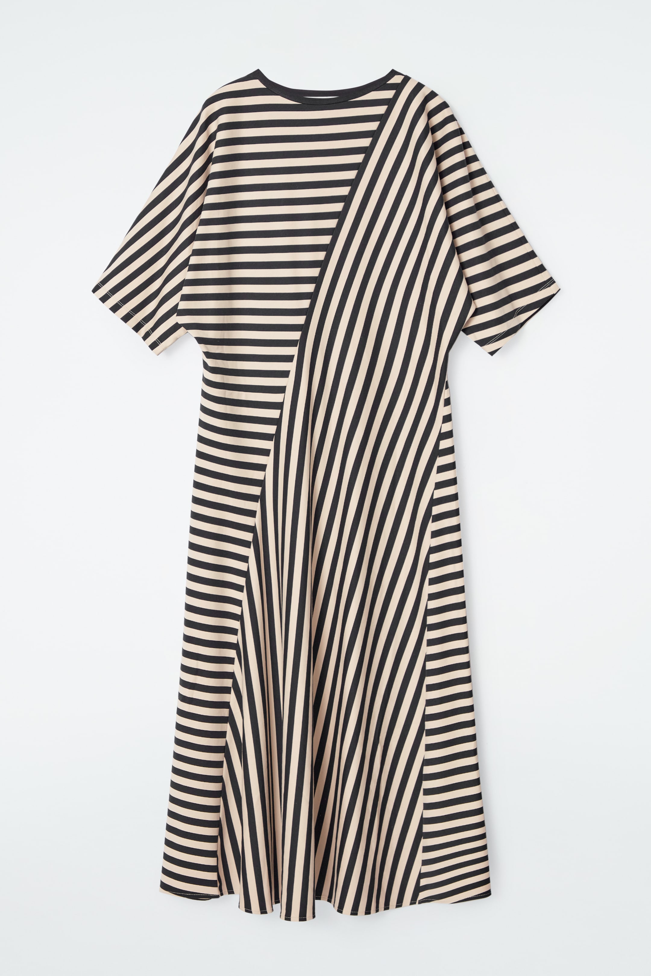 Ingrandisci l'immagine: STRIPED JERSEY MIDI DRESS - BLACK / STRIPED - DONNA | H&M CH 1