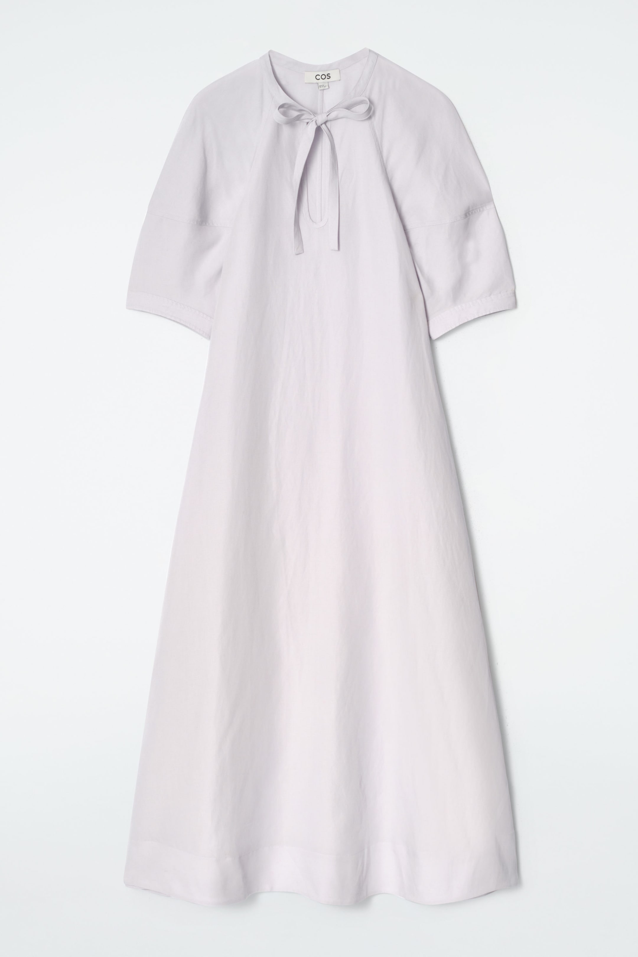 TIE-DETAIL MIDI DRESS