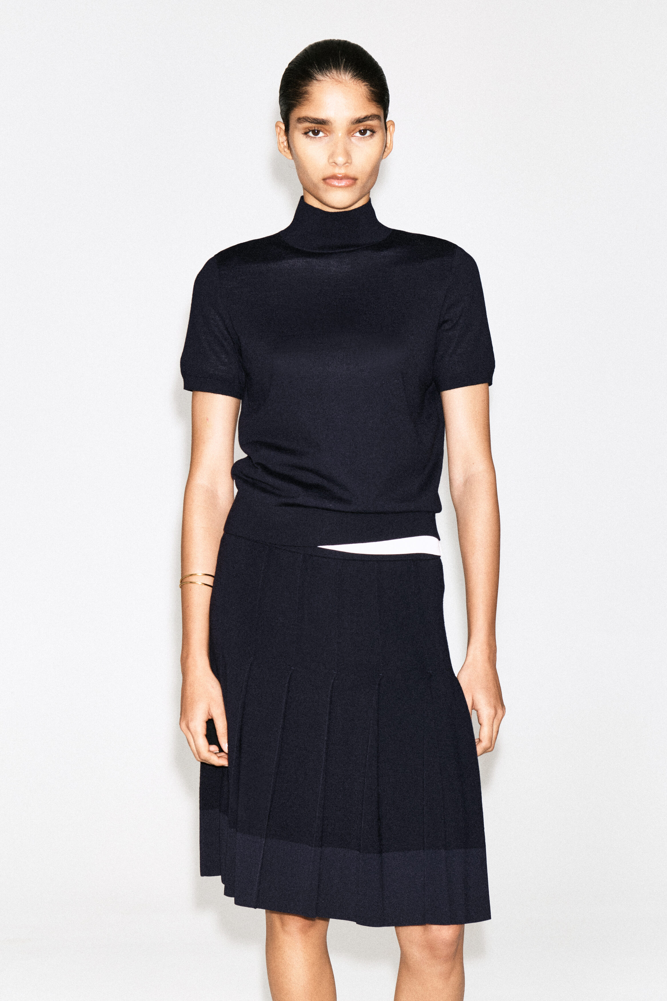 Merino Wool Turtleneck Top