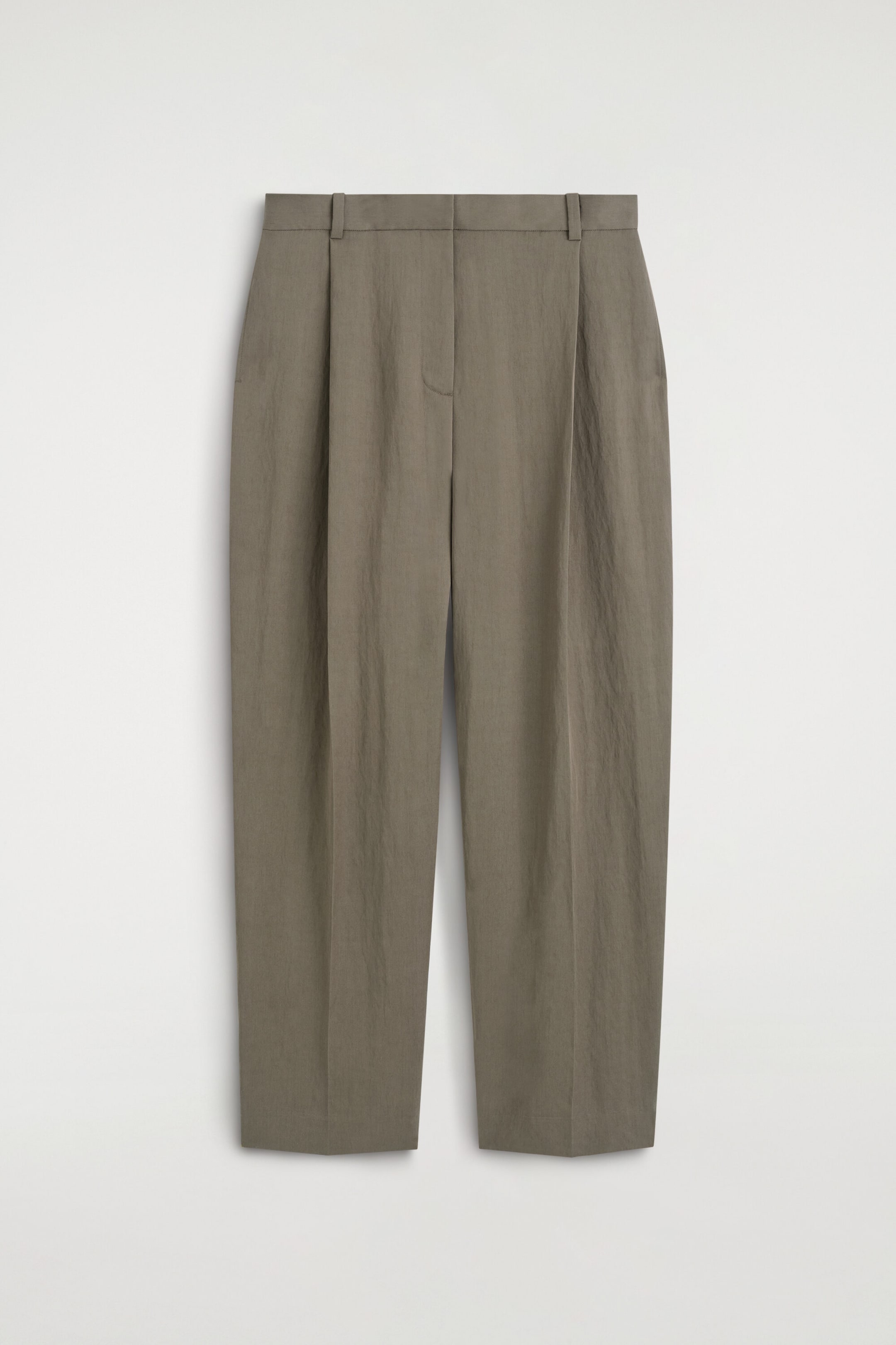 FLUID PLEATED STRAIGHT-LEG PANTS
