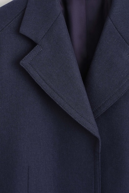 STRUCTURED WOOL-BLEND BLAZER — NAVY 8