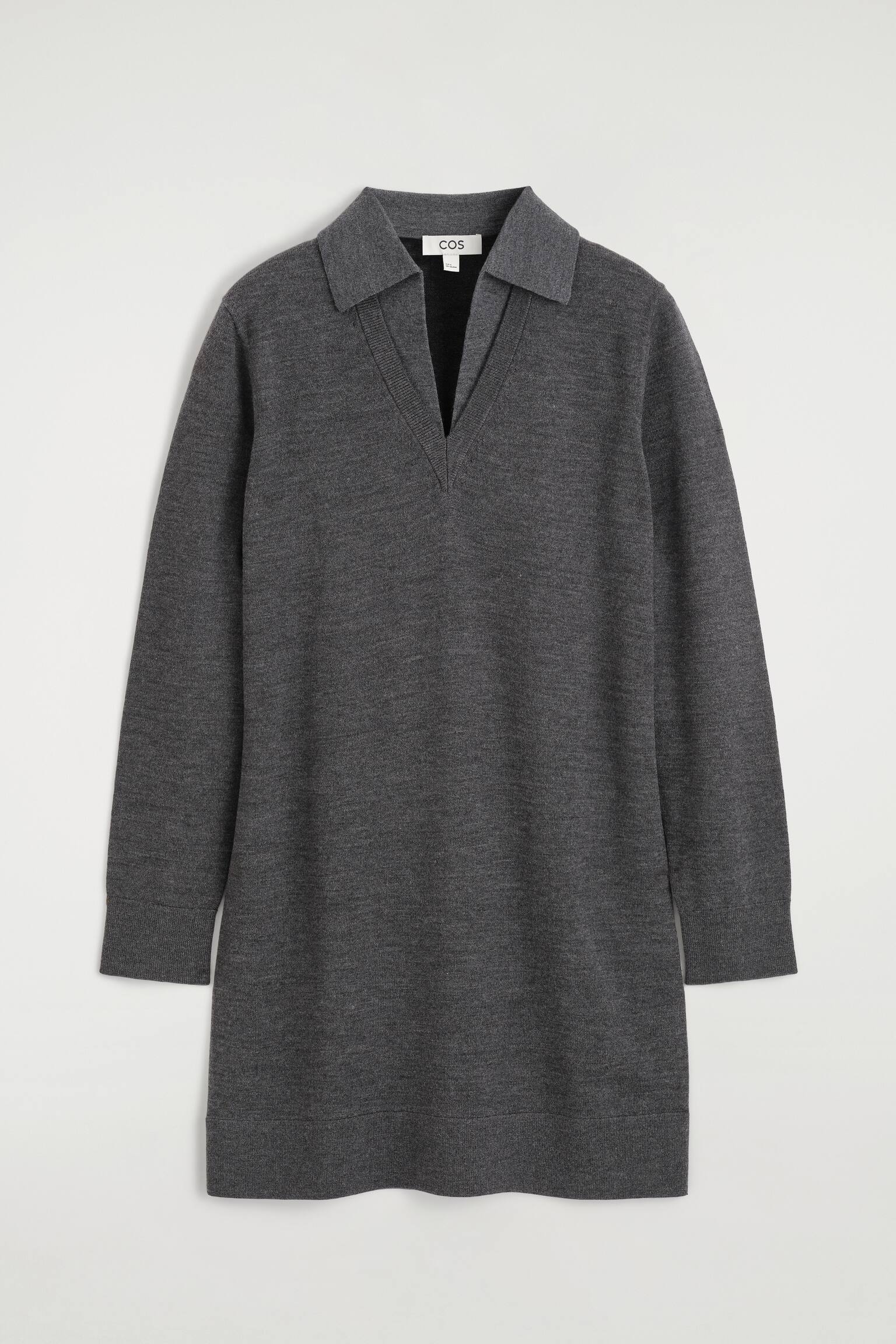 MERINO WOOL MINI POLO DRESS - 1