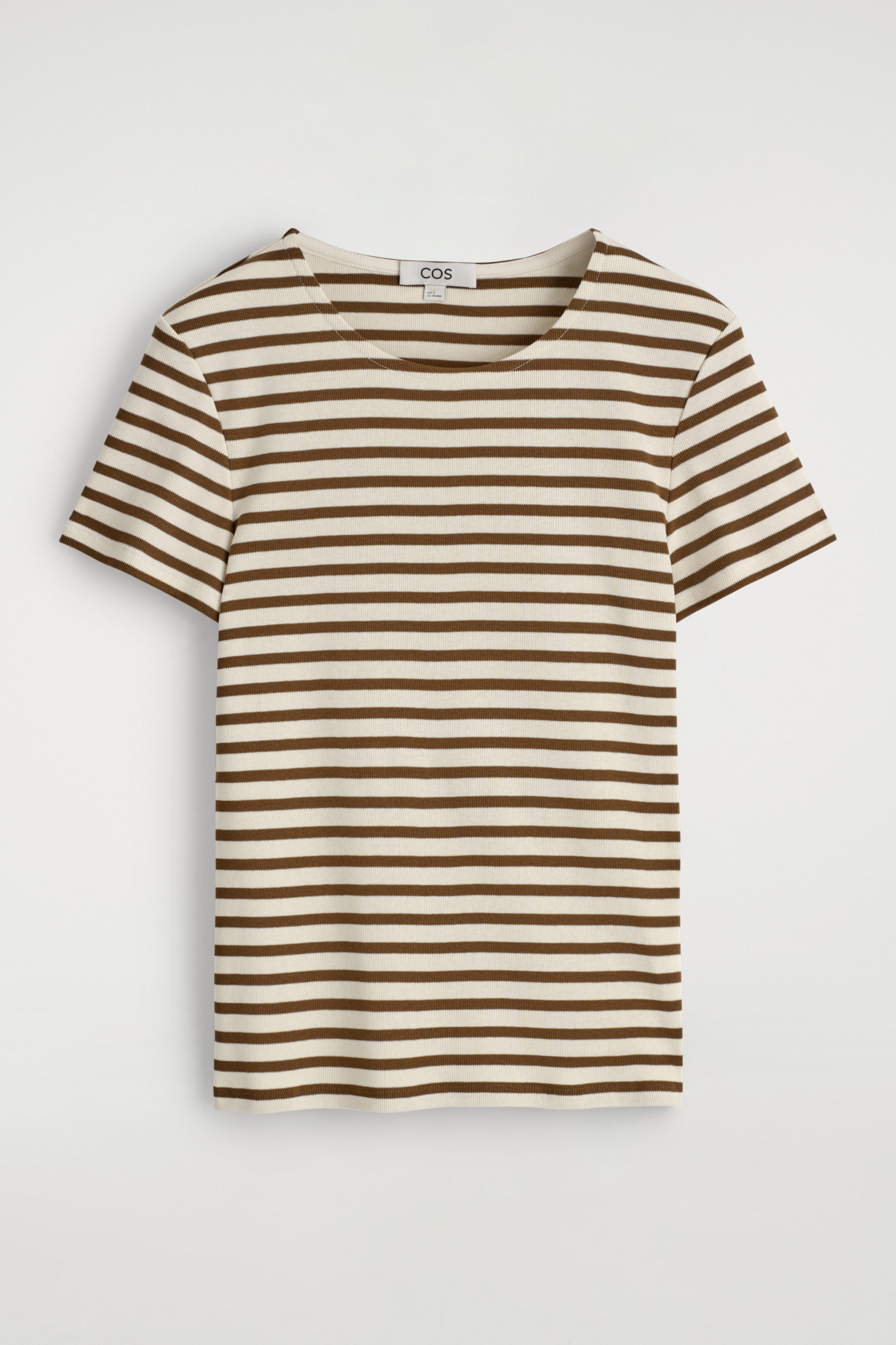【DEARMINE】Deep Ribbed Knit T-Shirt Boohoo ME