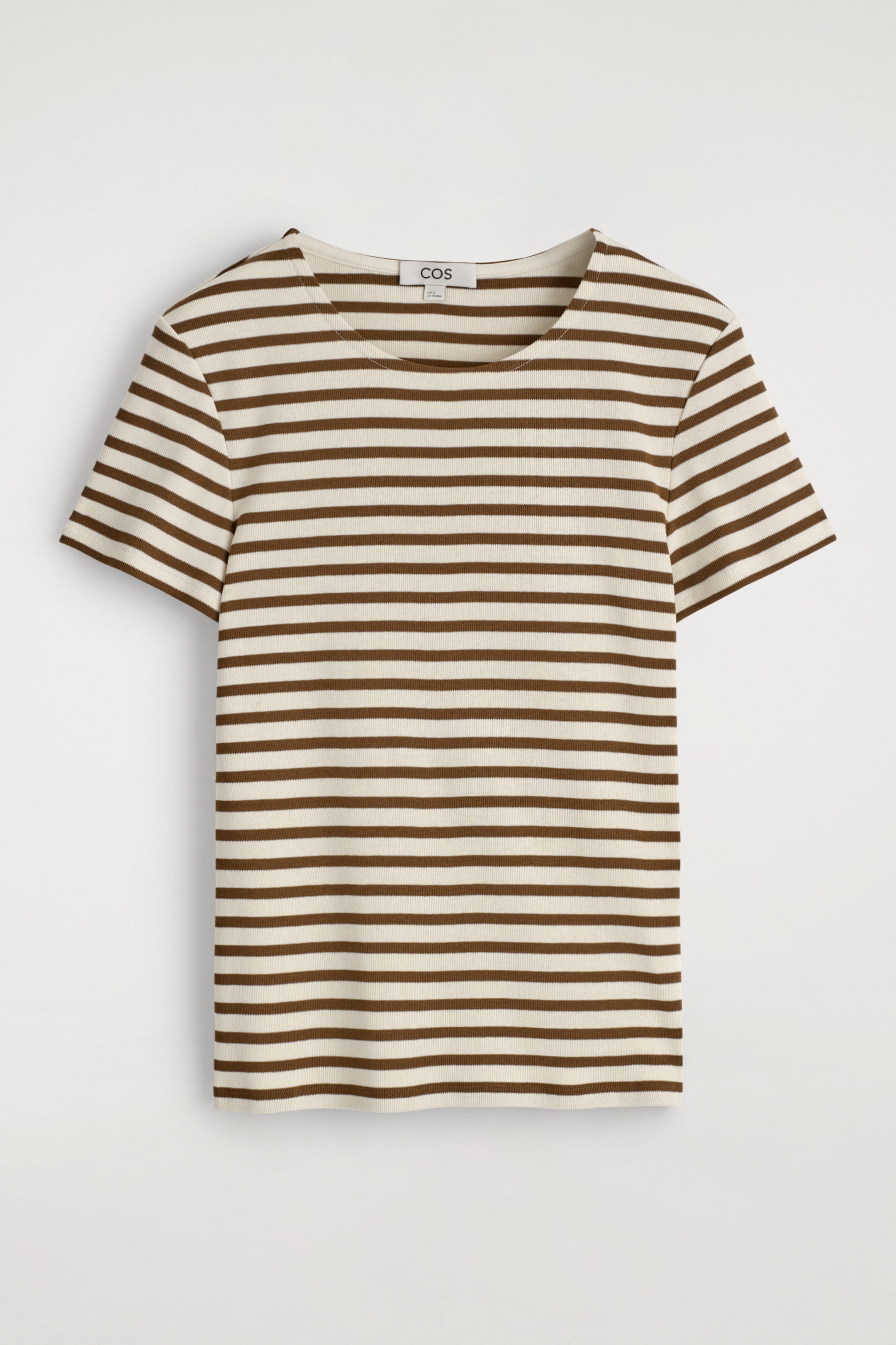 SHRUNKEN SLIM RIBBED T-SHIRT