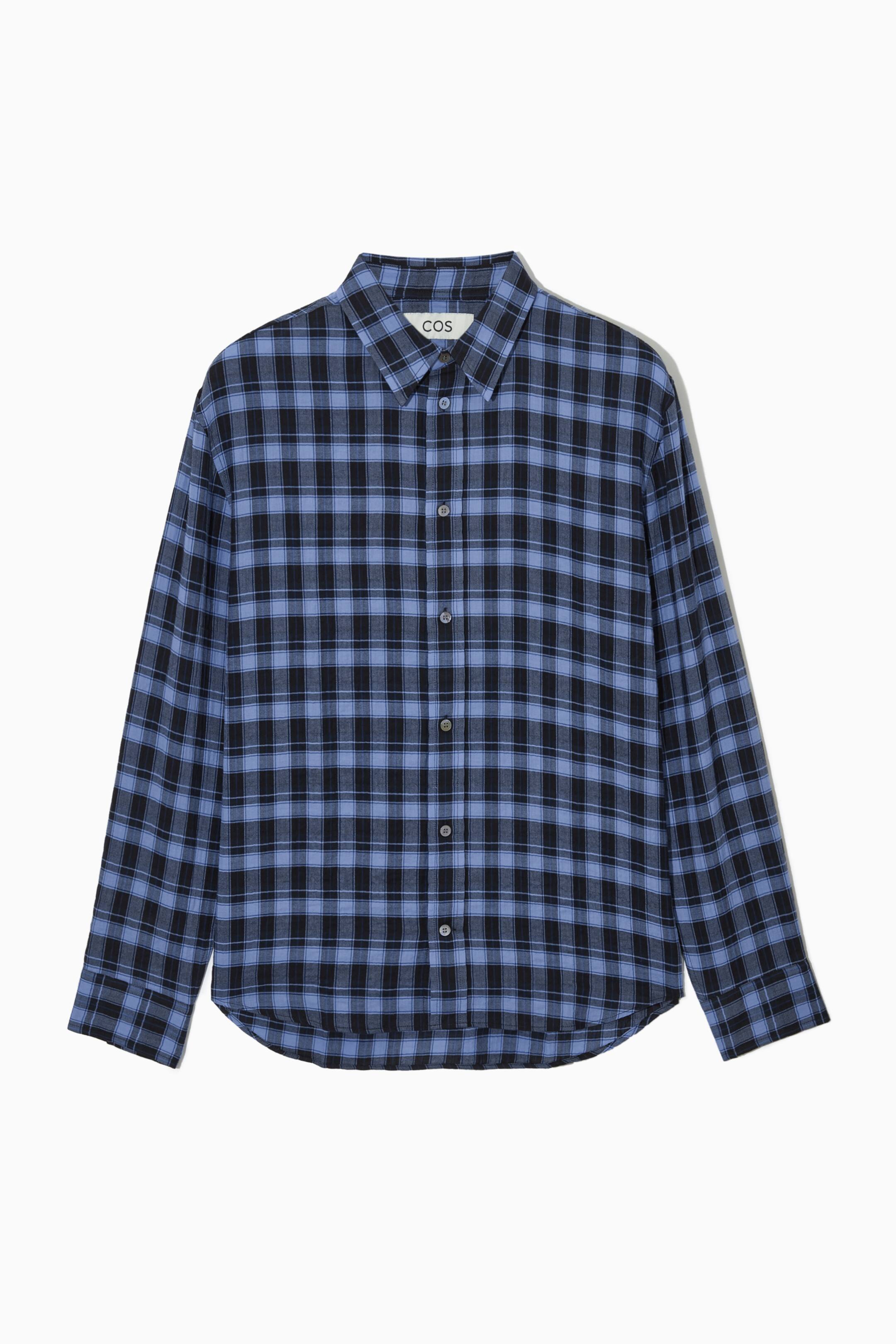 View larger image: TEXTURED CHECKED SHIRT - BLUE / CHECK - Men | H&M GB 1