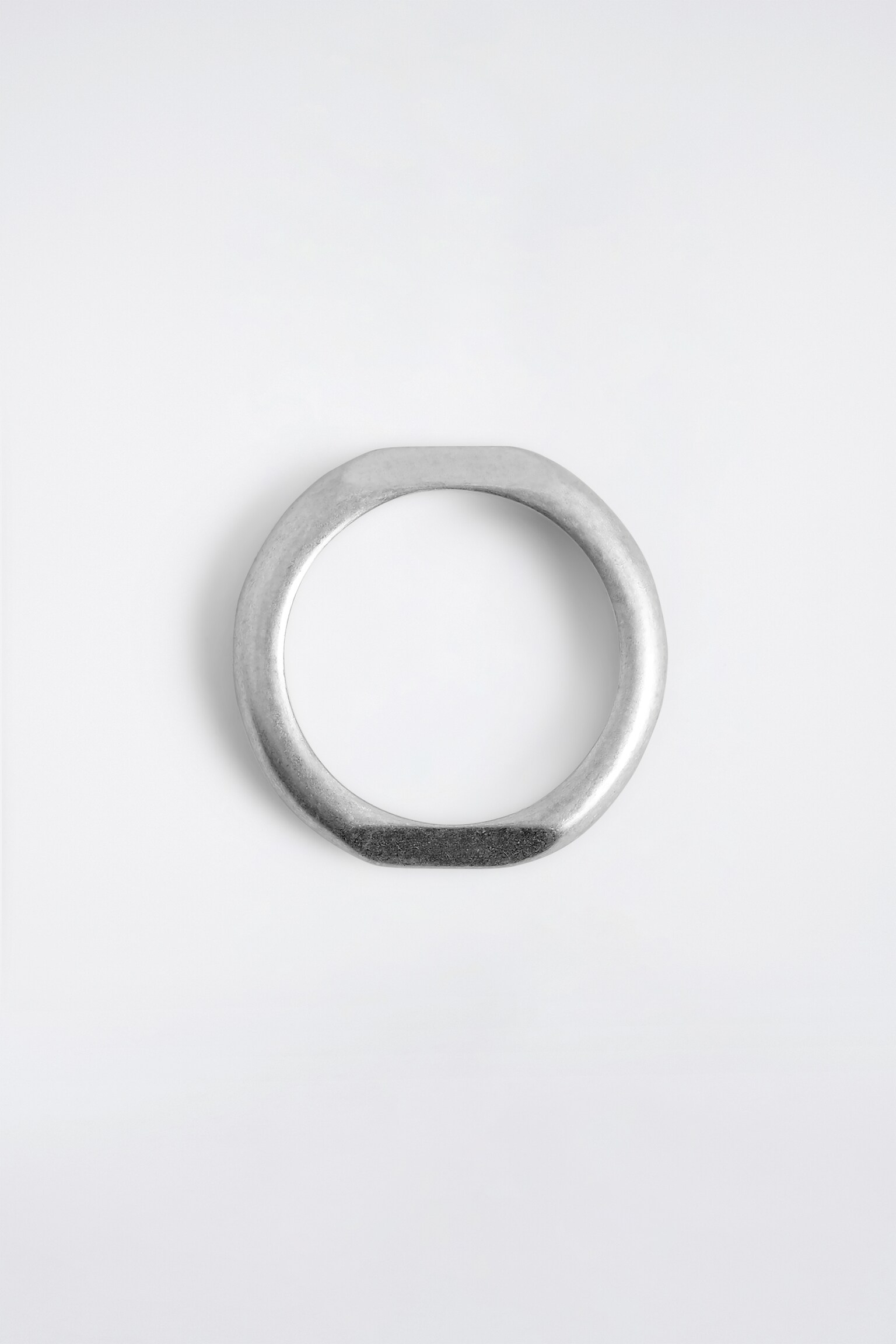 FACETED RING - SILVER - 3