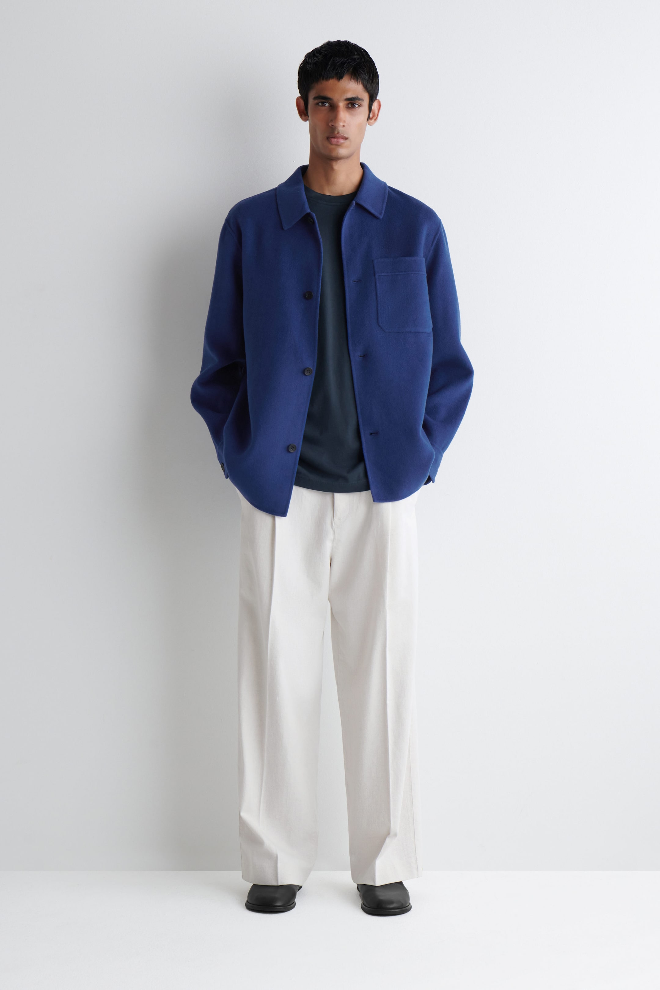 SPLIT WOOL OVERSHIRT