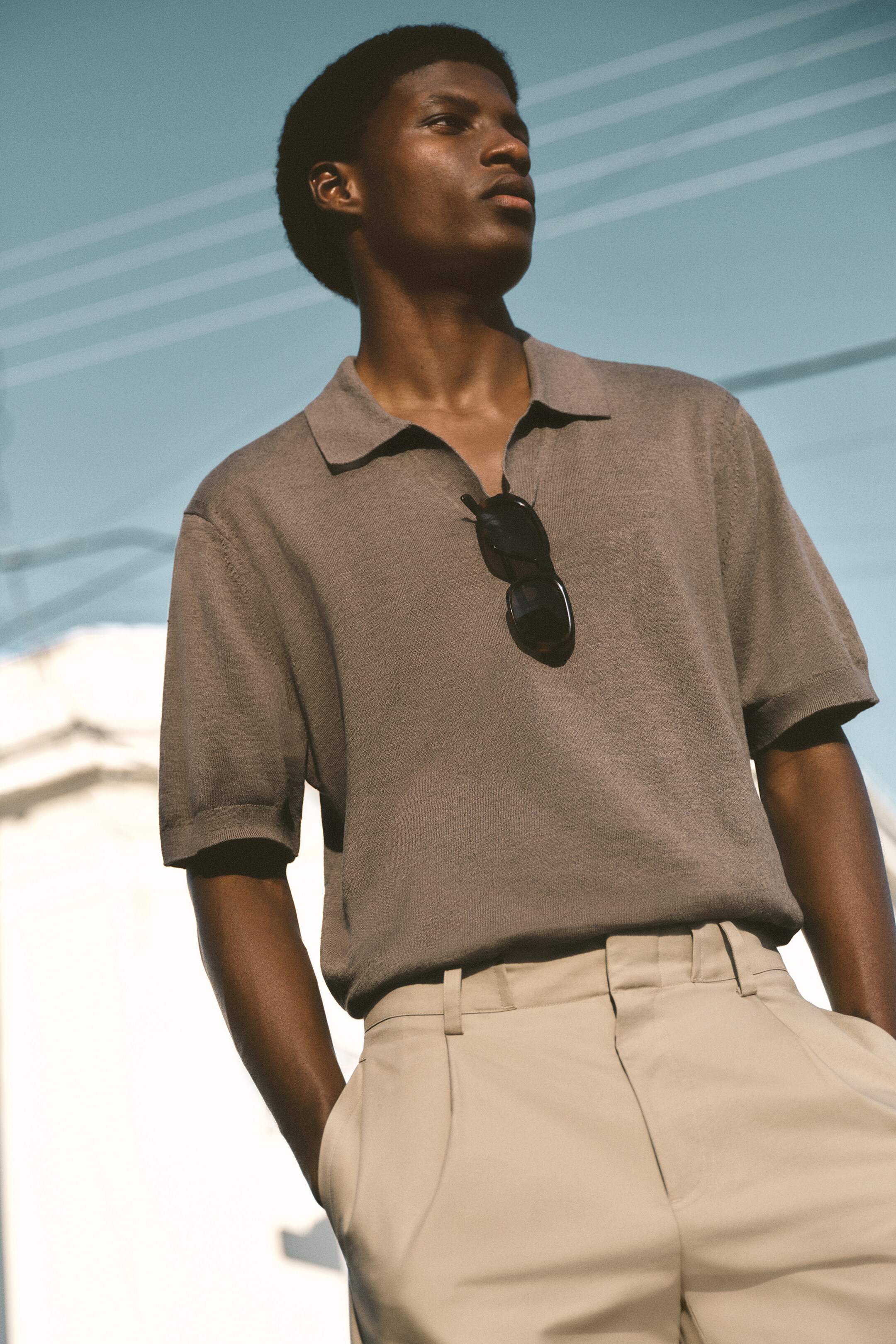 Visualizza immagine più grande: POLO IN MAGLIA DI LINO - TALPA SCURO - UOMO | H&M IT 6