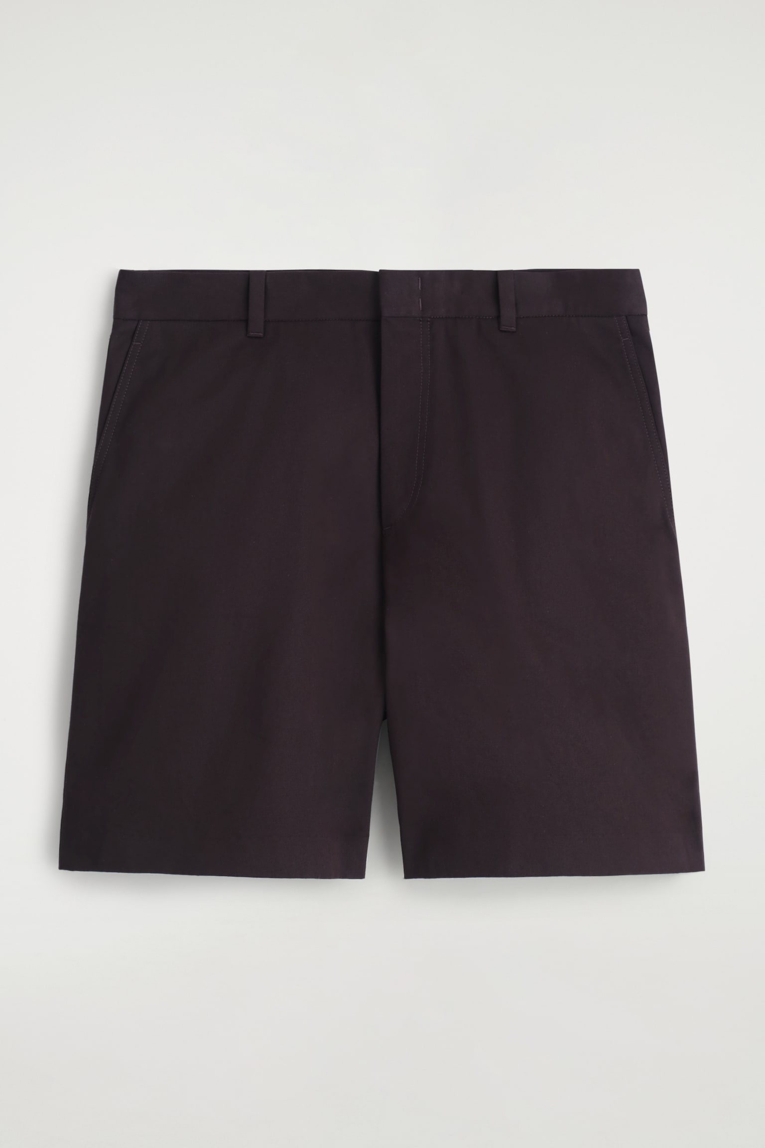 CHINO CORTO DE ALGODÓN - MARRÓN OSCURO/TOPO - 2
