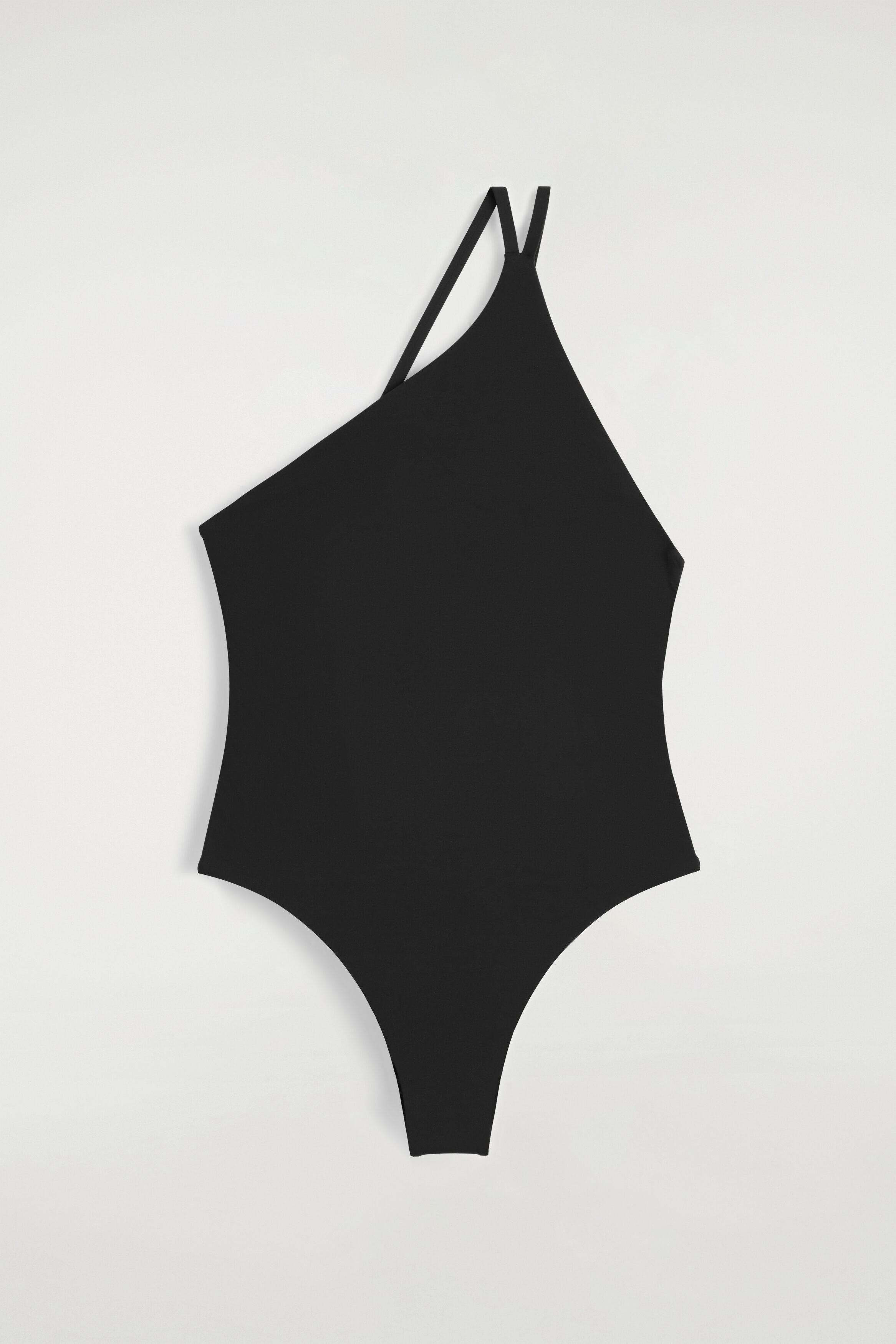 ASYMMETRIC DOUBLE-FACED SWIMSUIT - BLACK | COS US