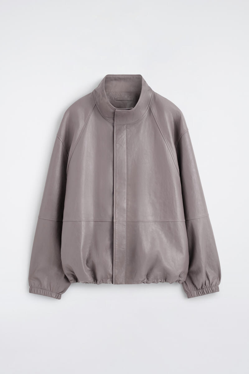 Leather Blouson Jacket
