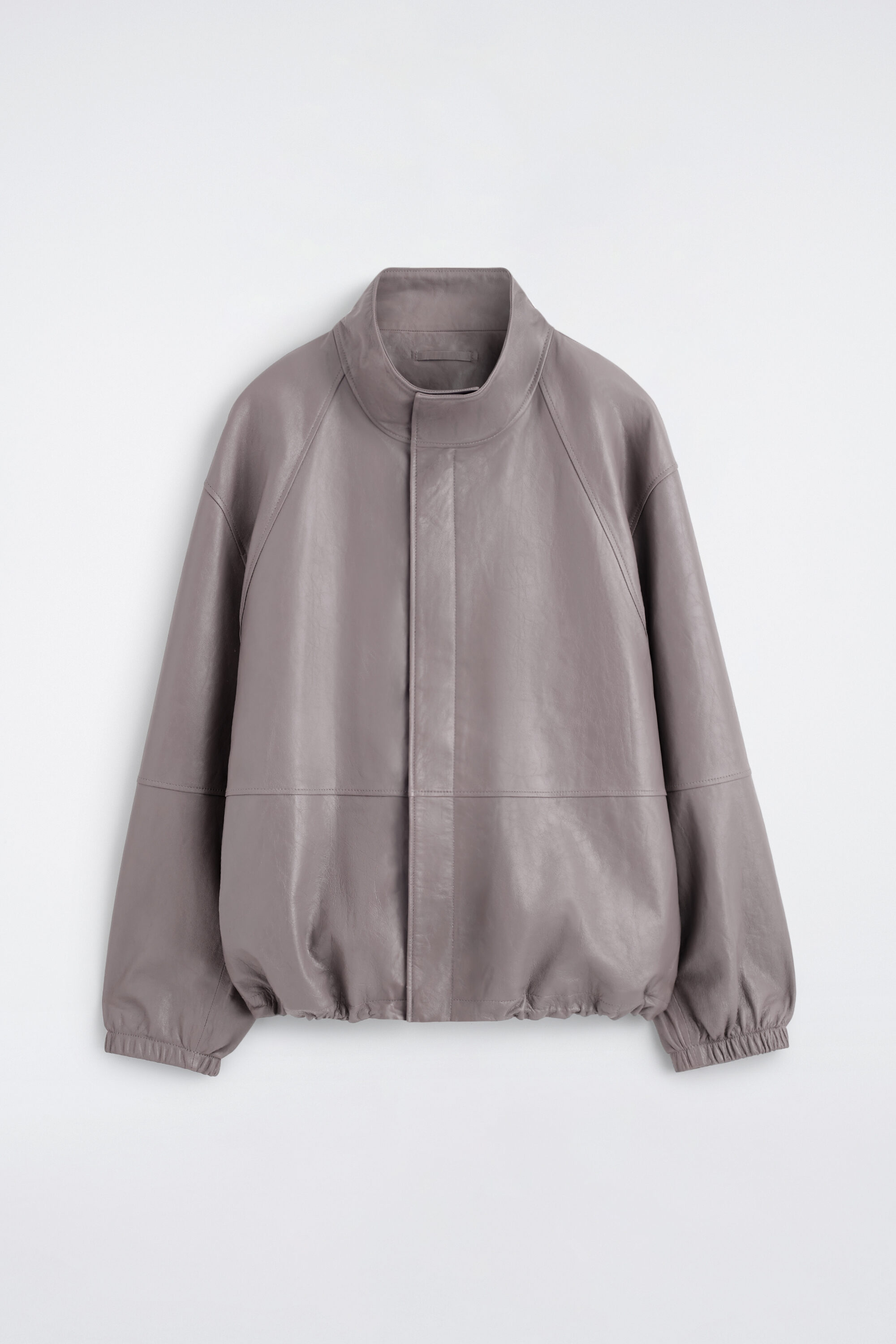 COS ジャケット LEATHER BLOUSON JACKET - STEEL | COS US