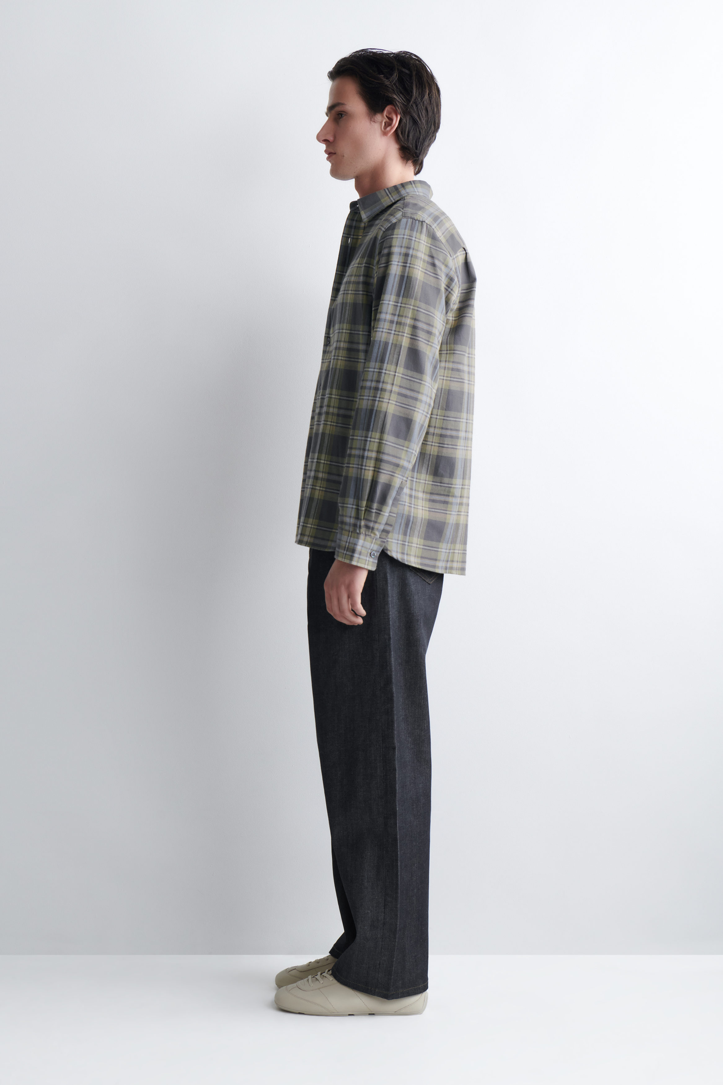 CHECKED COTTON-TWILL SHIRT - thumbnail 3