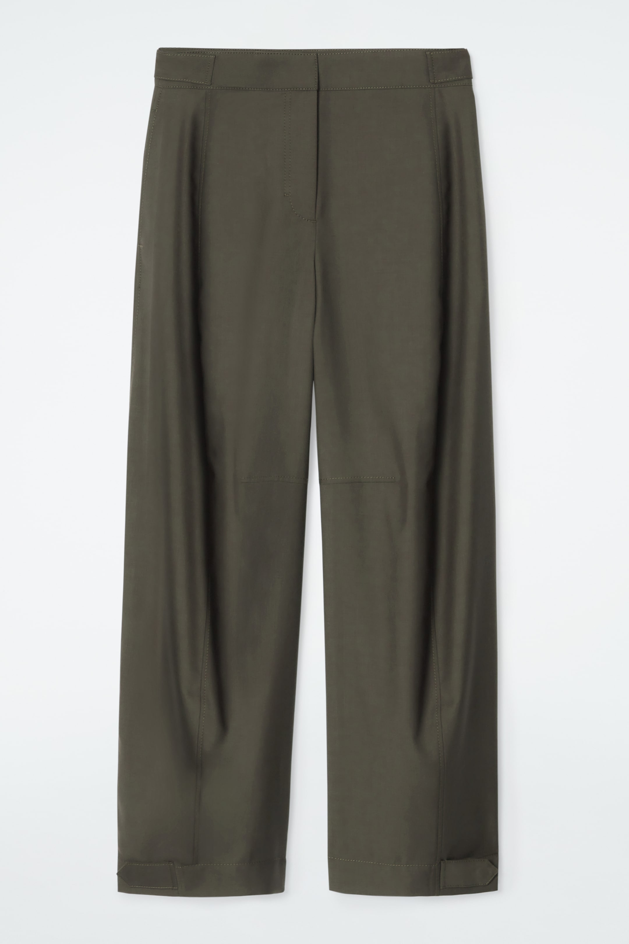 Grösseres Bild ansehen: UTILITY-WOLLHOSE MIT BARREL-BEIN - KHAKI - DAMEN | H&M CH 1