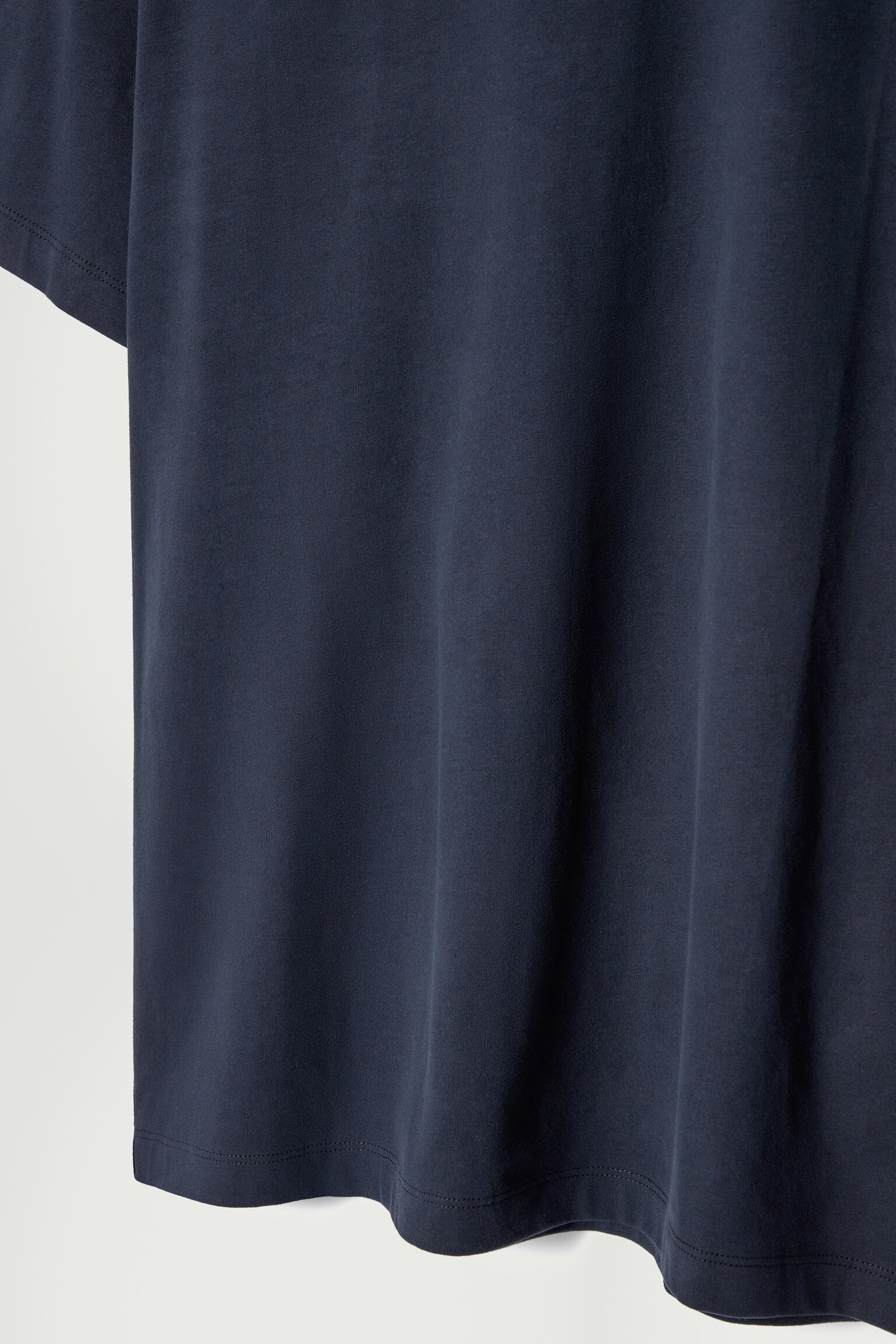 T-SHIRT AUS GEBÜRSTETER BAUMWOLLE - Navyblau/SCHWARZ/Weiß - 6