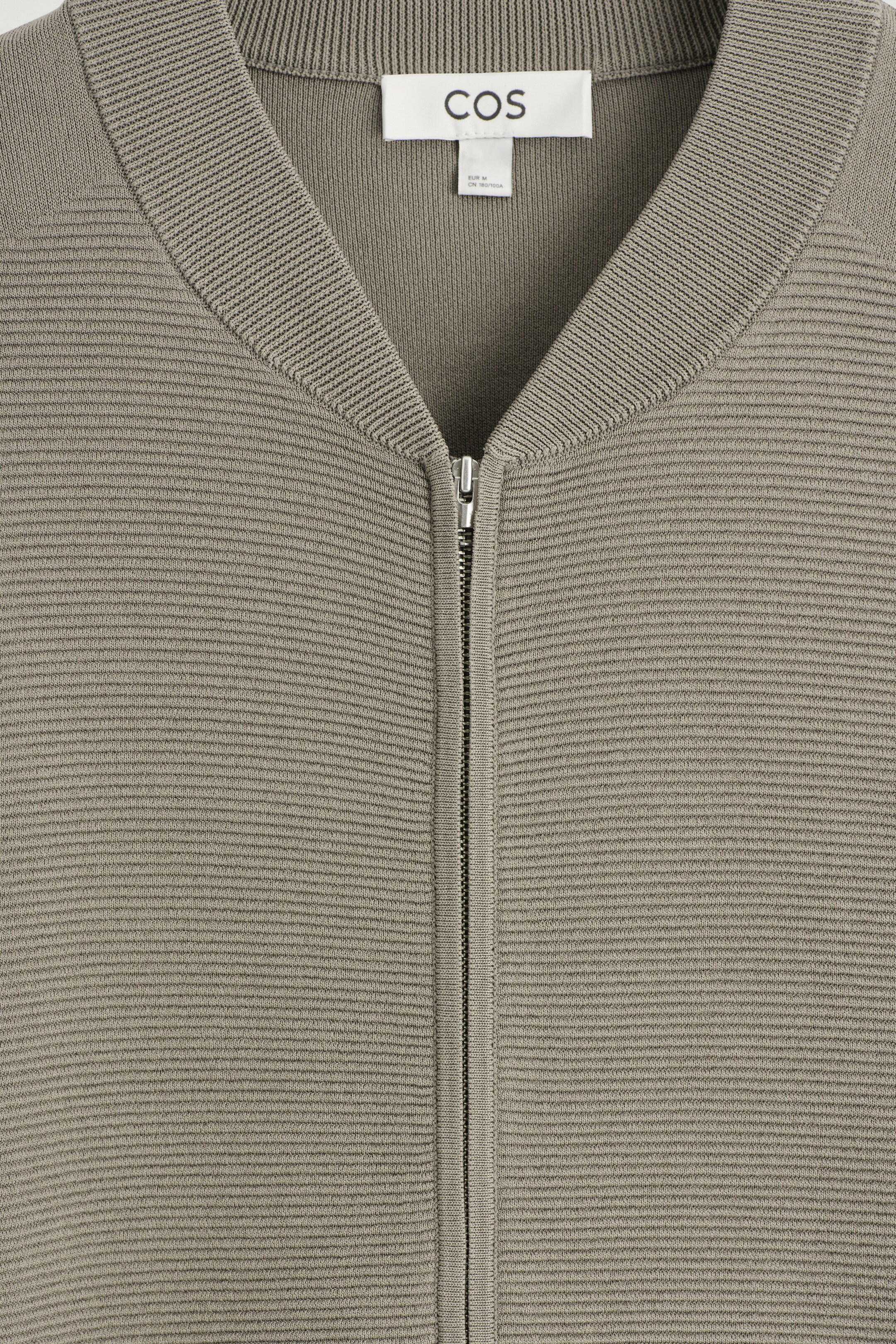 Grotere afbeelding bekijken: TEXTURED KNITTED BOMBER JACKET - Paddenstoel - HEREN | H&M NL 7