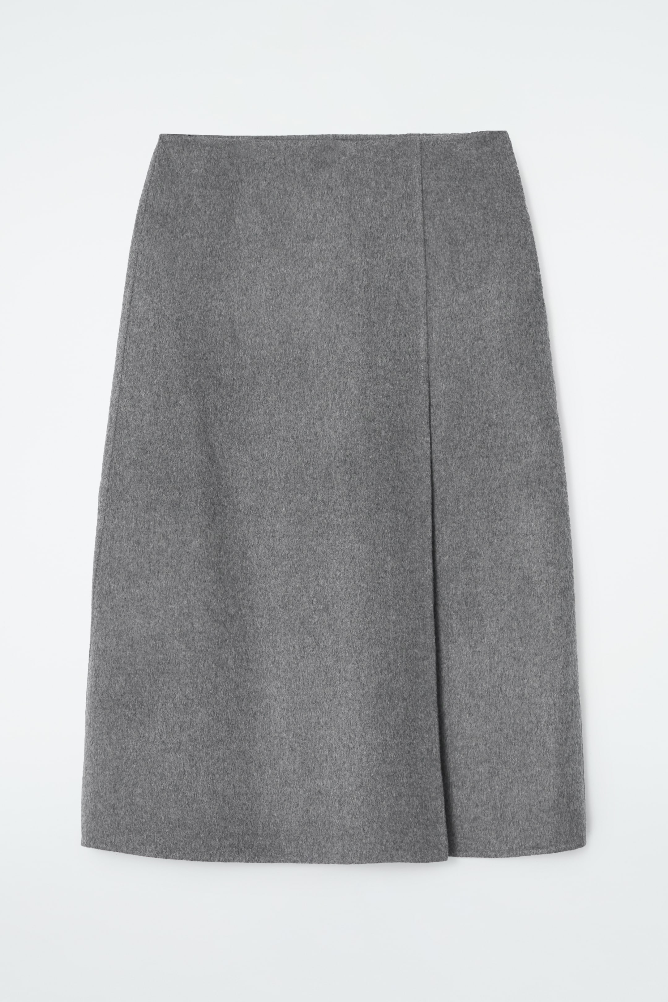 View larger image: DOUBLE-FACED WOOL MIDI SKIRT - GREY - Ladies | H&M GB 1