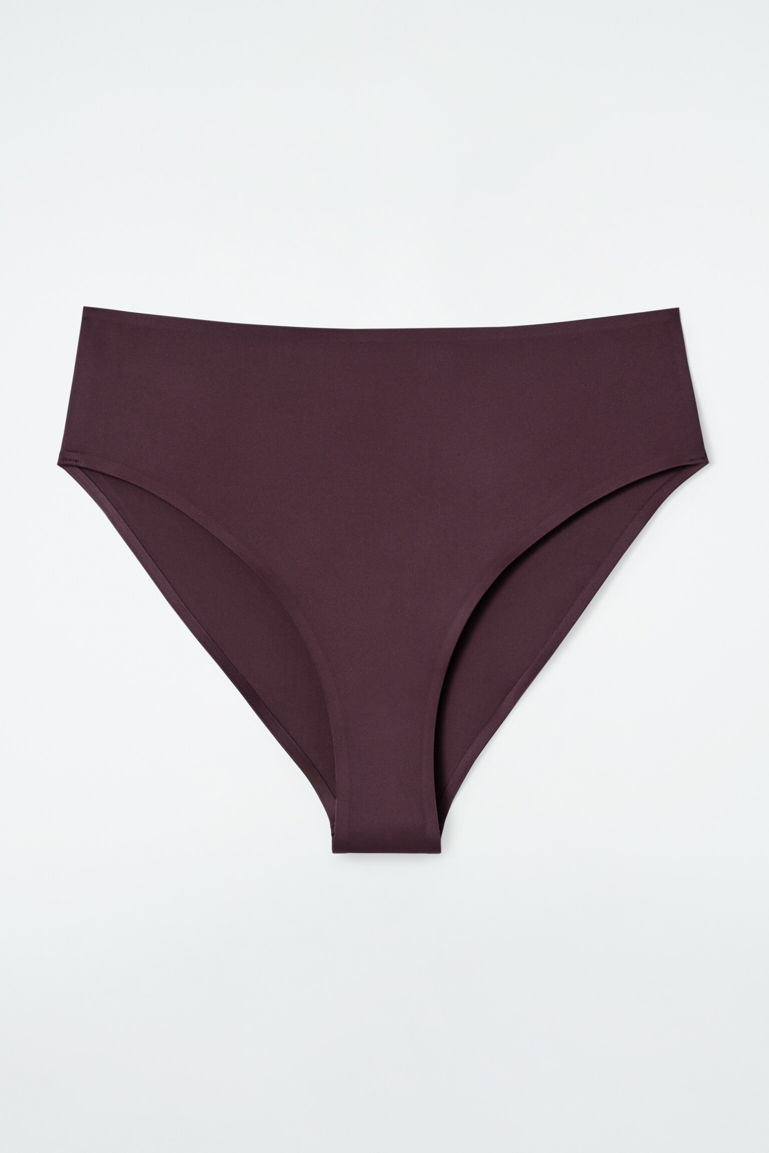BAS DE BIKINI TAILLE HAUTE EN NÉOPRÈNE - BORDEAUX/NOIR/KAKI - 2