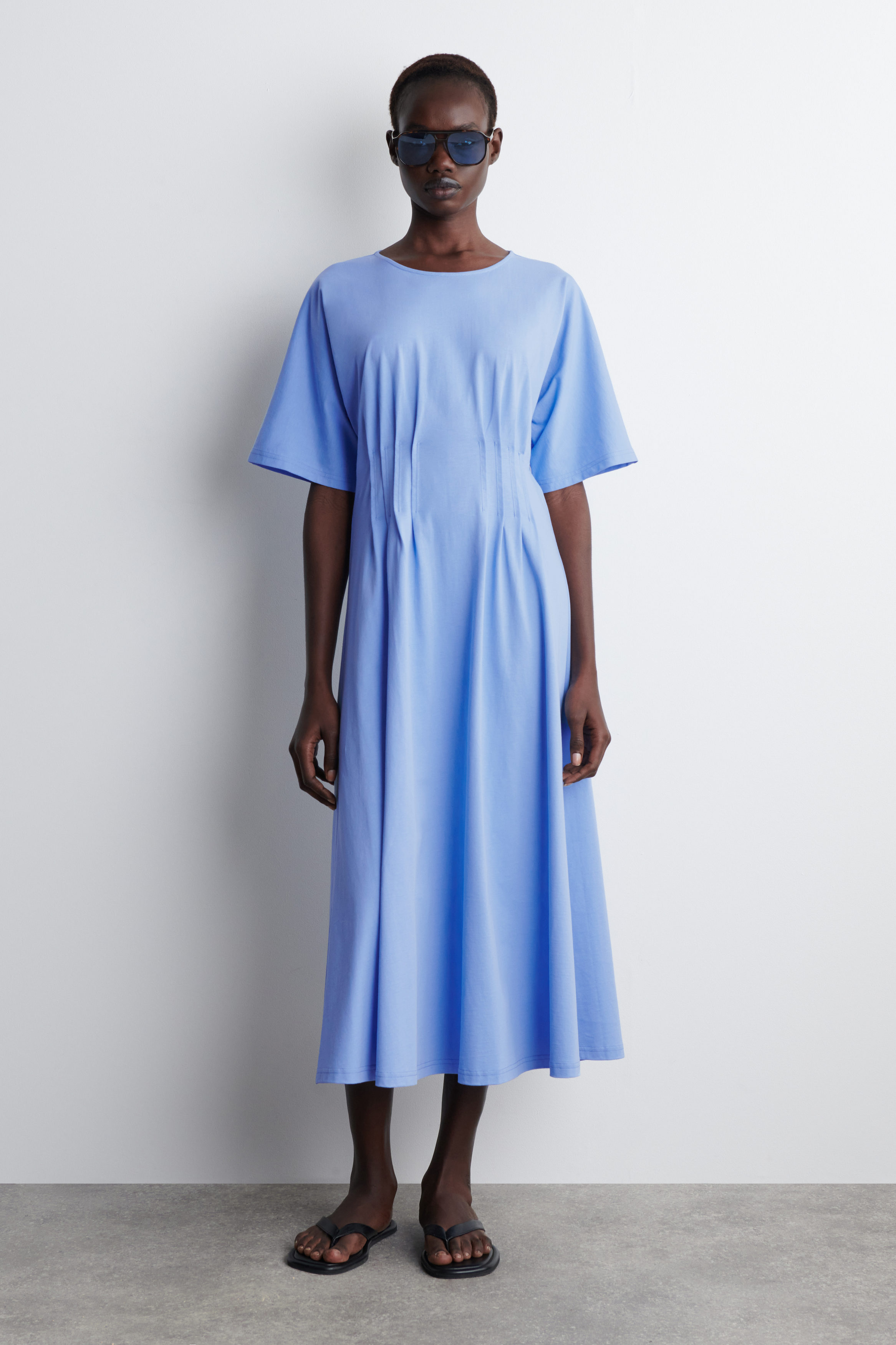 【関税&送料込】Patou Light-Blue Cotton Dress Cotton dress in blue - Il Gufo | Mytheresa