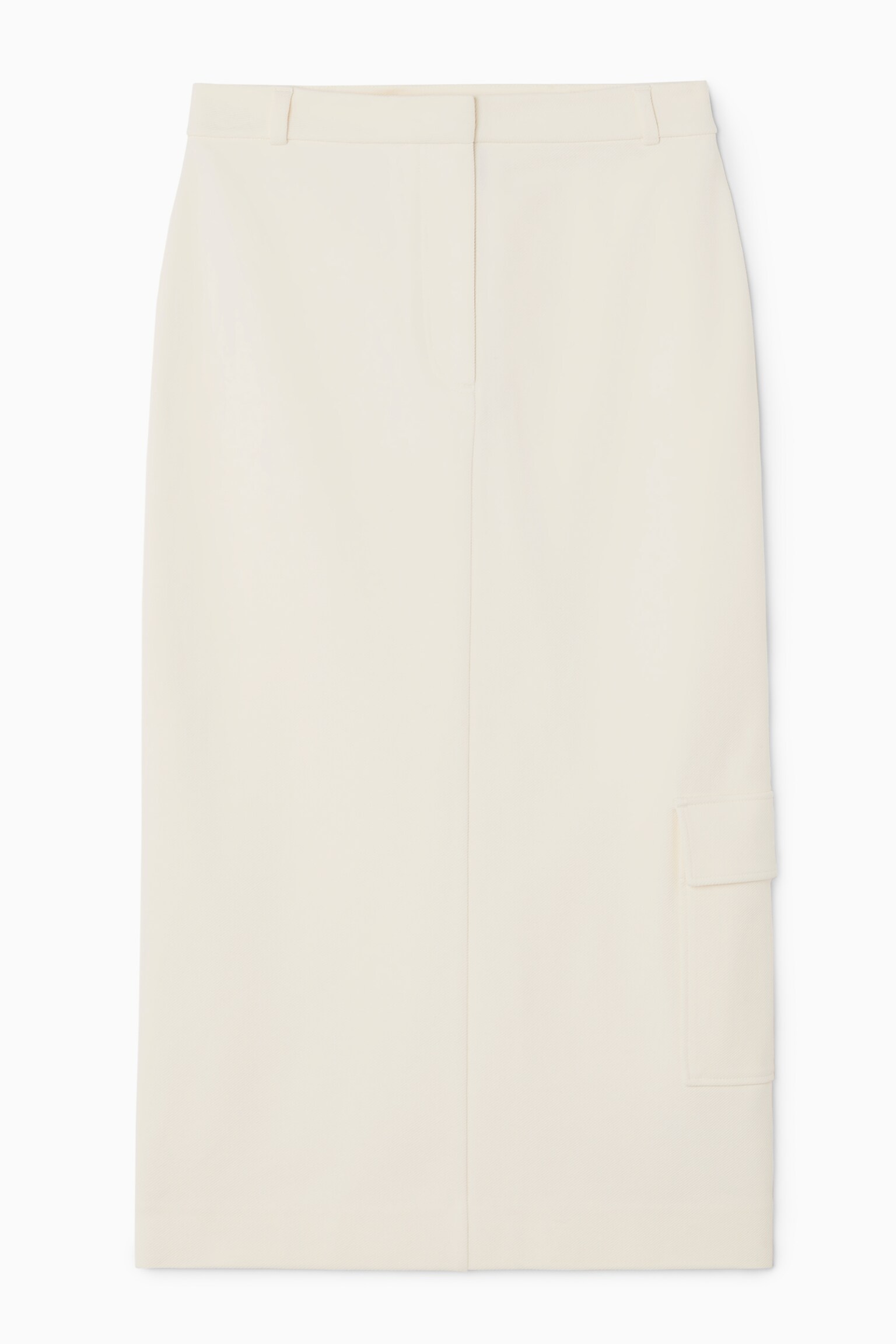CARGO MIDI SKIRT - OFF-WHITE/BLACK