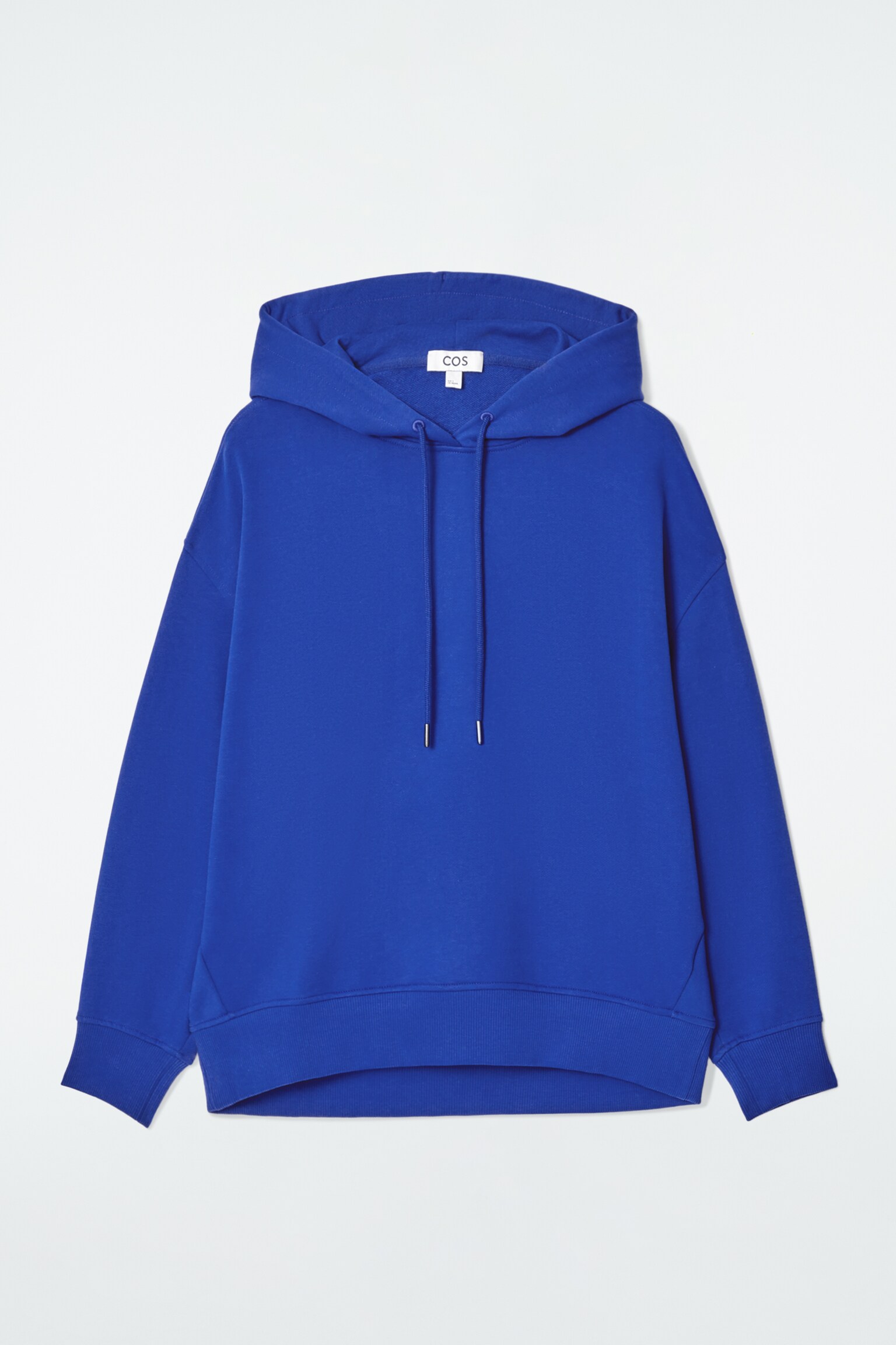 OVERSIZED JERSEY HOODIE - COBALT BLUE/BLACK - 2