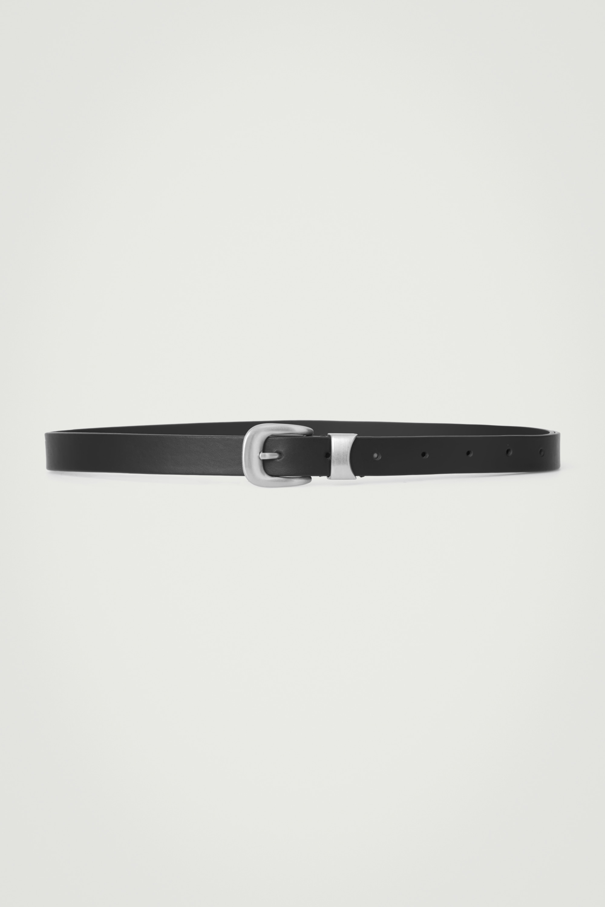 LEATHER WESTERN BELT - BLACK