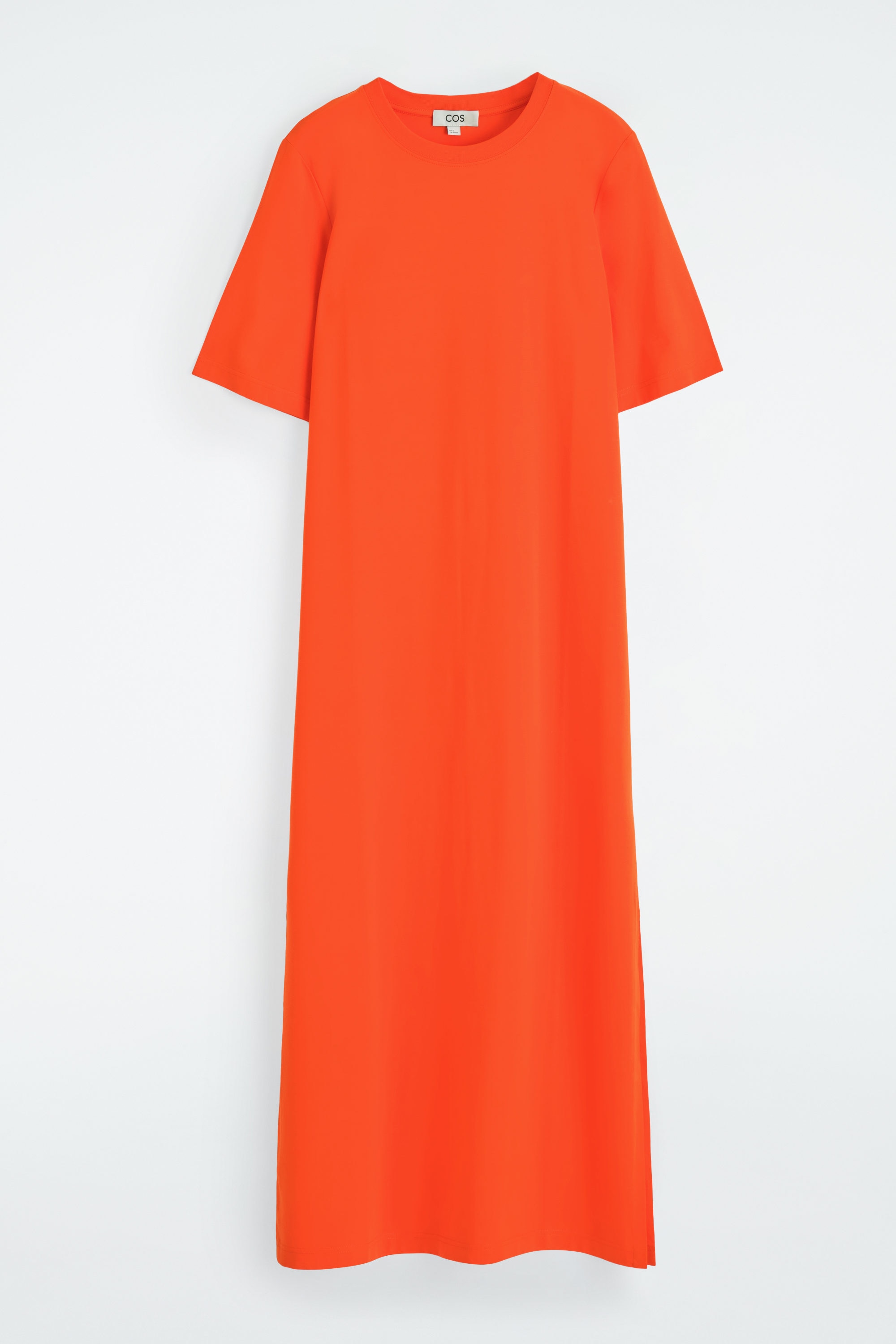 COTTON MIDI T-SHIRT DRESS - ORANGE | COS