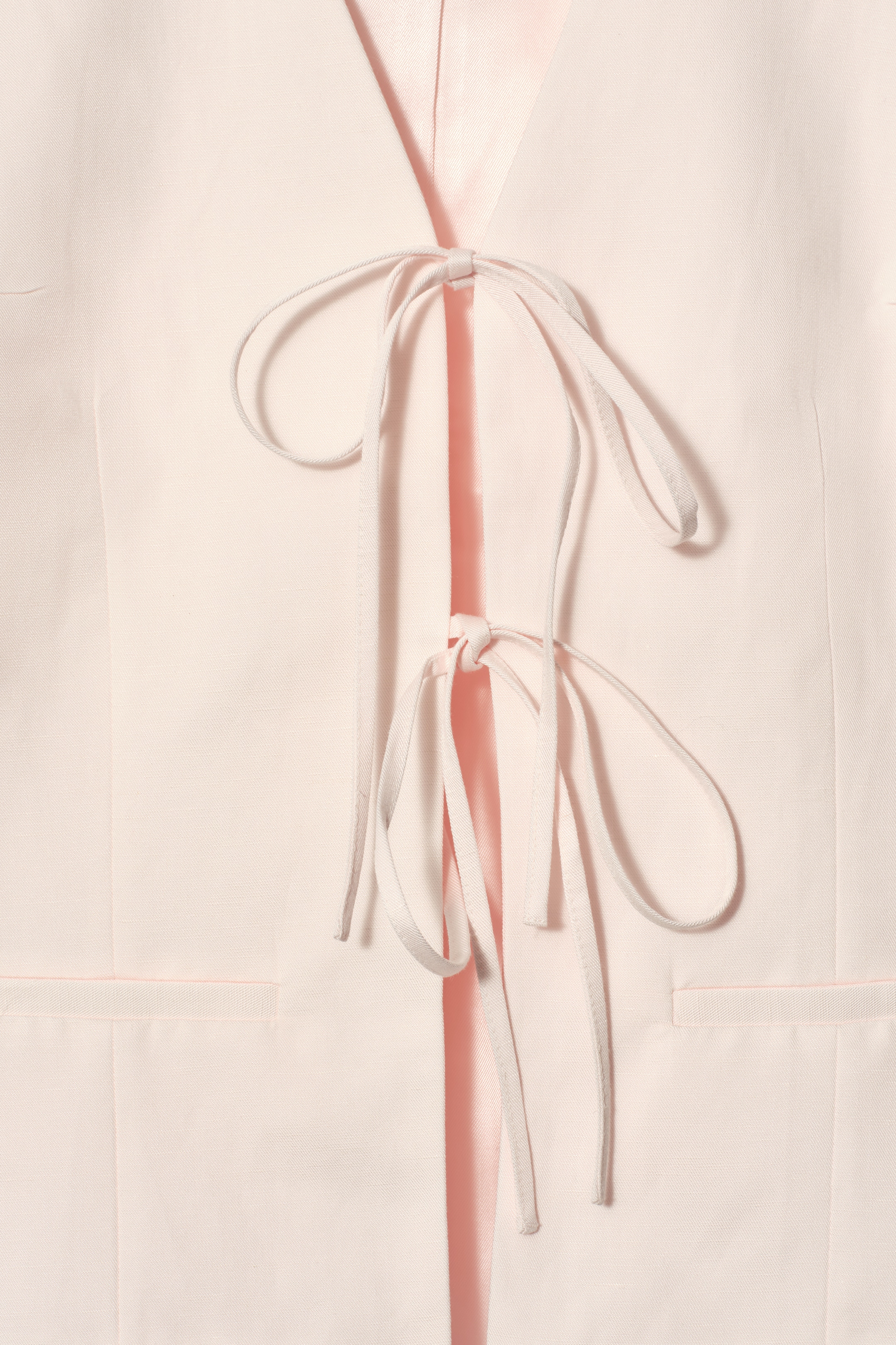 Visualizza immagine più grande: GILET IN MISTO LINO CON LACCETTI SUL DAVANTI - ROSA CHIARO - DONNA | H&M IT 6