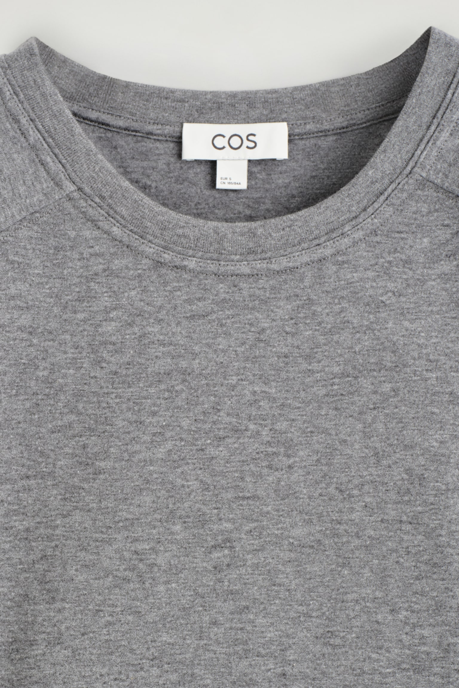 HAUT À MANCHES LONGUES EN COTON - GRIS CHINÉ/BRUN FONCÉ - 5