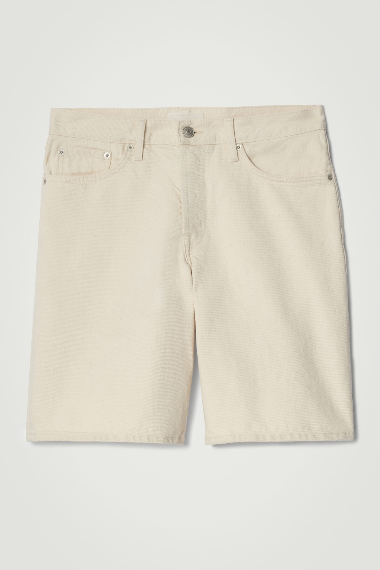 DENIM SHORTS — ECRU