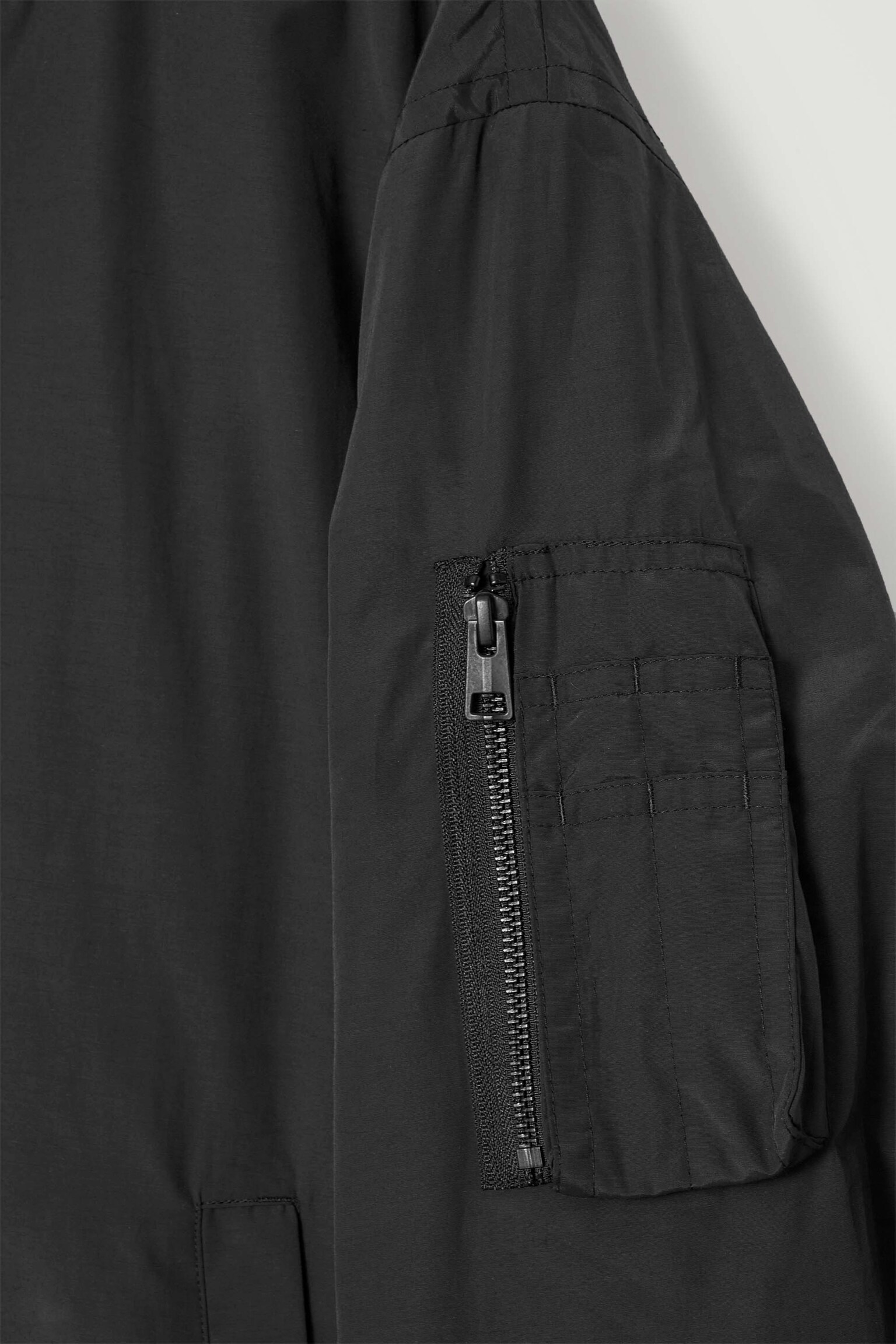 PADDED BOMBER JACKET - BLACK - 3