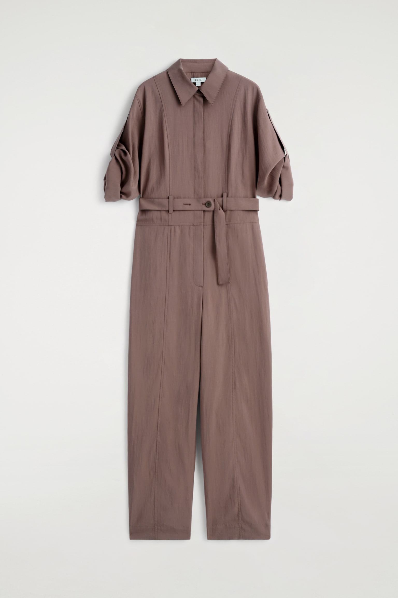 BELTED MODAL BOILERSUIT - TERRACOTTA - 2