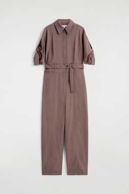 BELTED MODAL COVERALL — TERRACOTTA 8