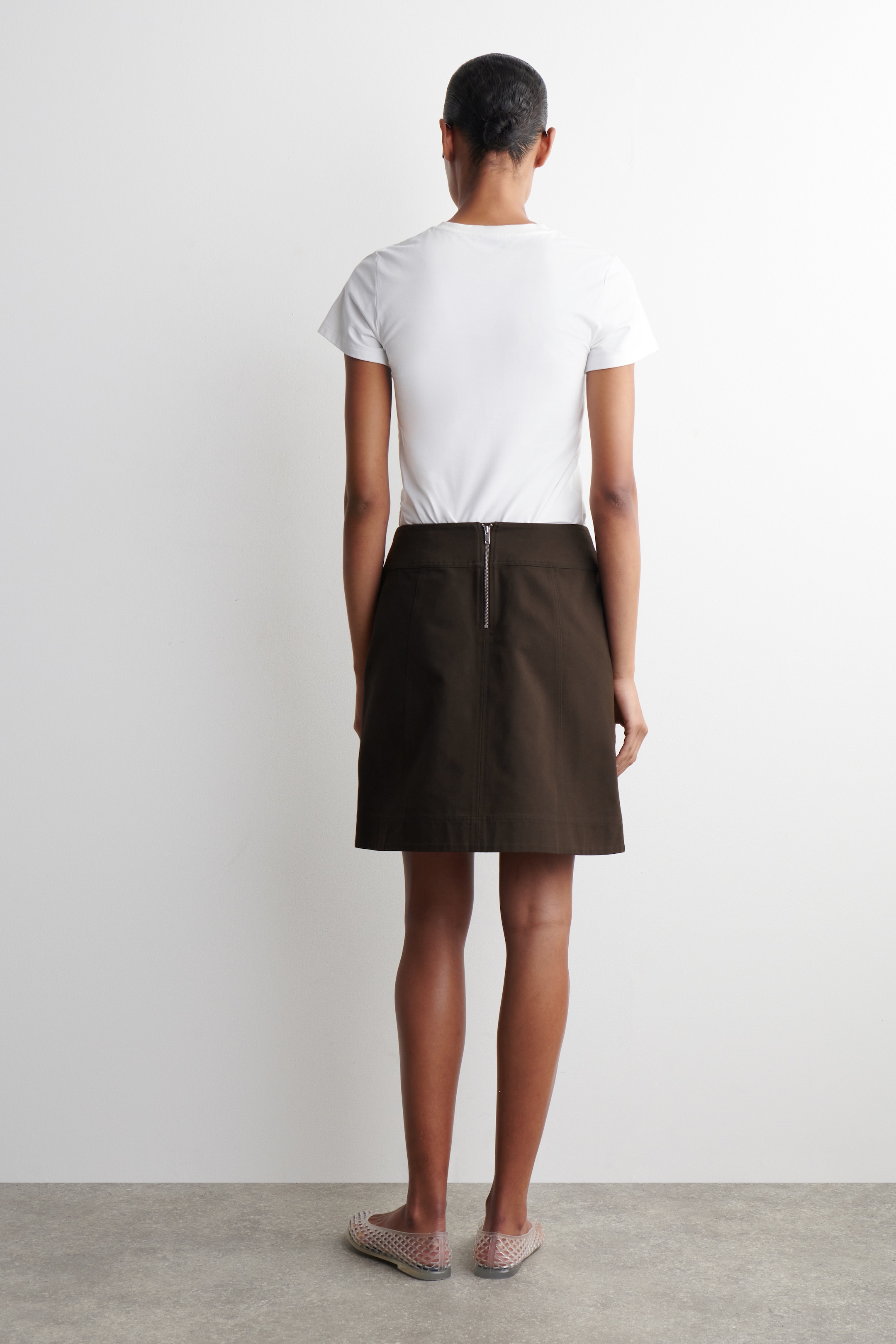 Grotere afbeelding bekijken: Katoenen minirok - DONKERBRUIN - DAMES | H&M BE 3