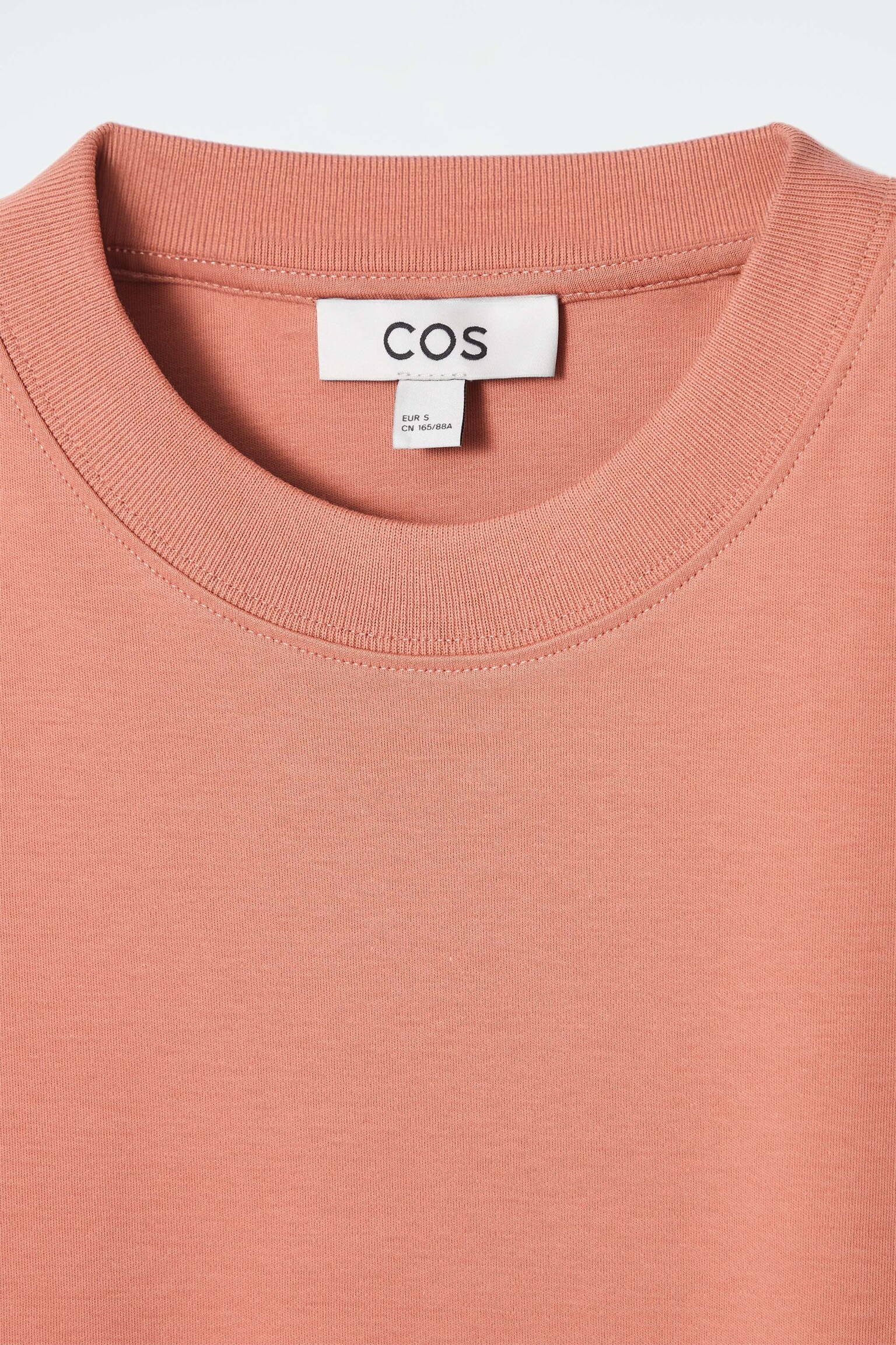 טי-שירט ארוך שרוול עם חיתוך נקי - ורוד מאובק/white/BLACK - 2