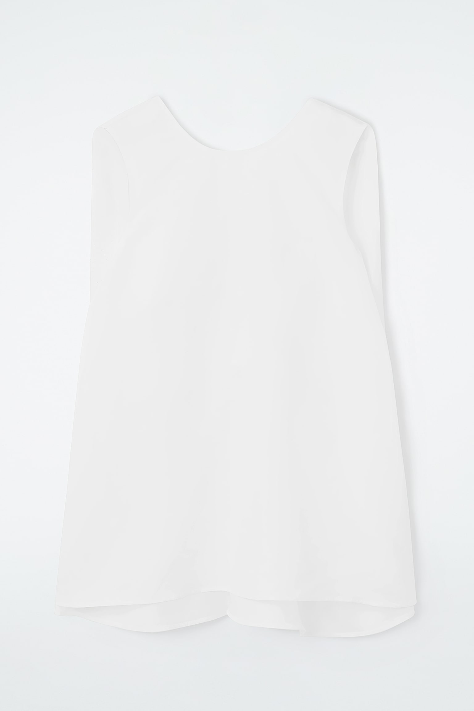 TWIST-BACK SLEEVELESS TOP - WHITE/BLACK - 1