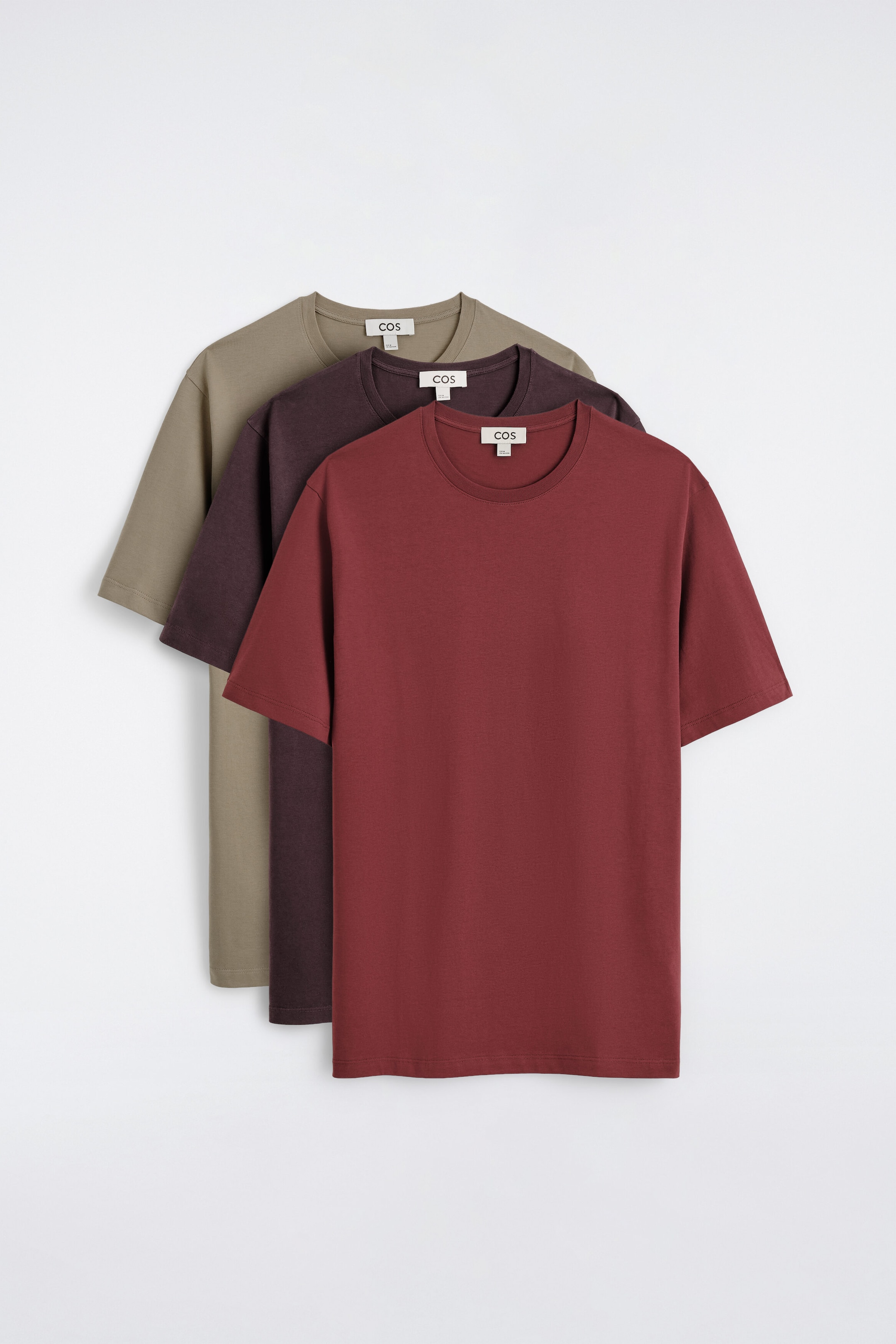 3-PACK COTTON CREW-NECK T-SHIRTS