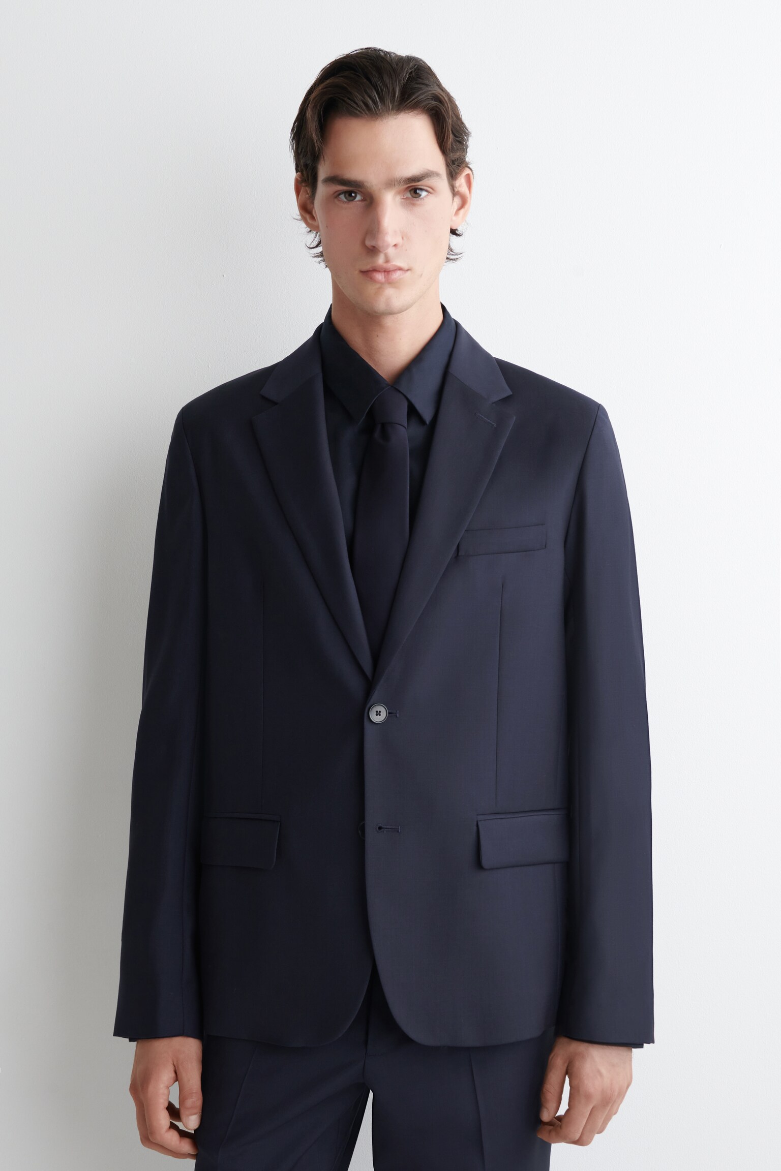 WOOL TIE - NAVY - 4