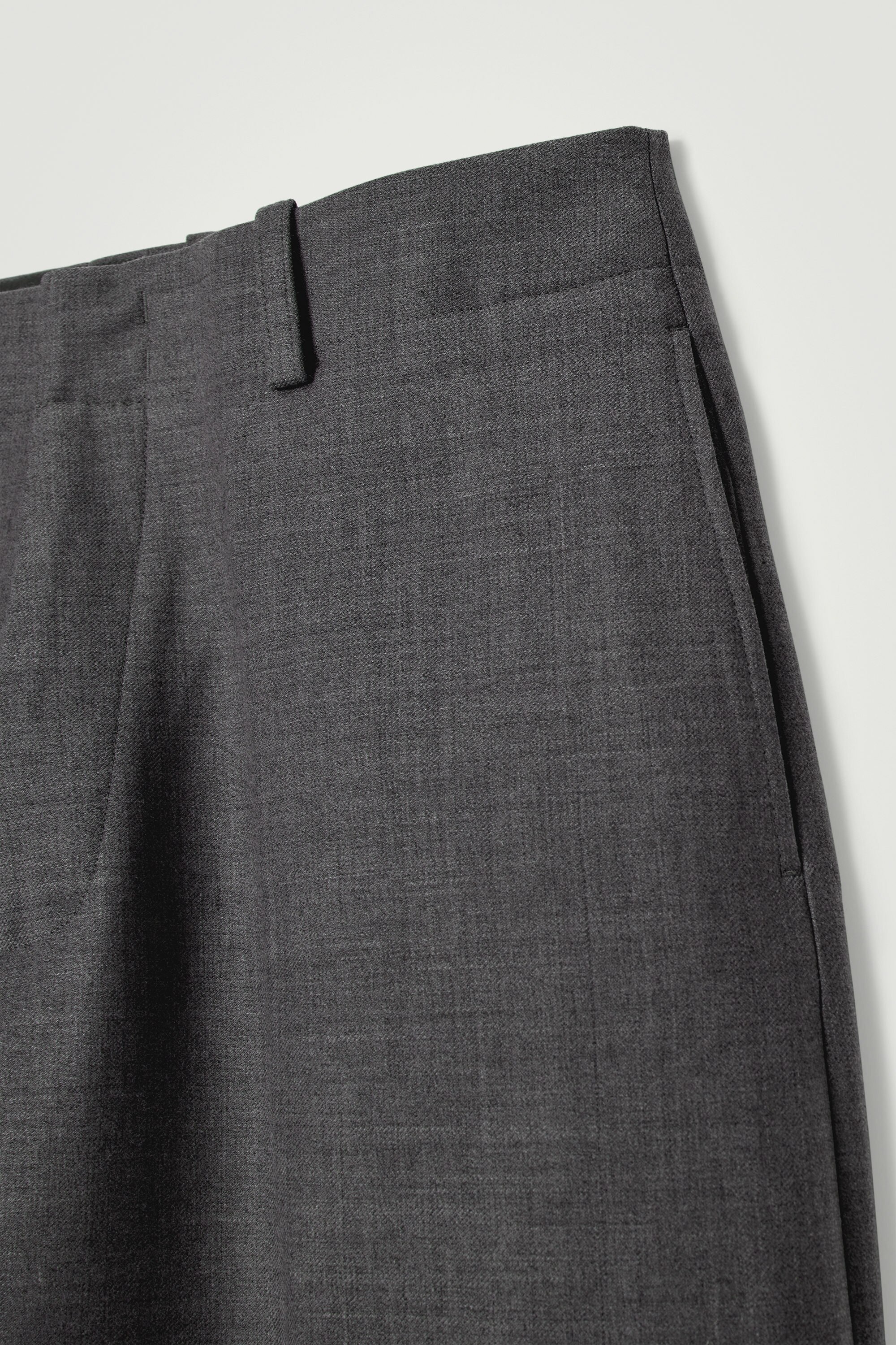 MERINO WOOL-BLEND WIDE-LEG PANTS - GRAY | COS US