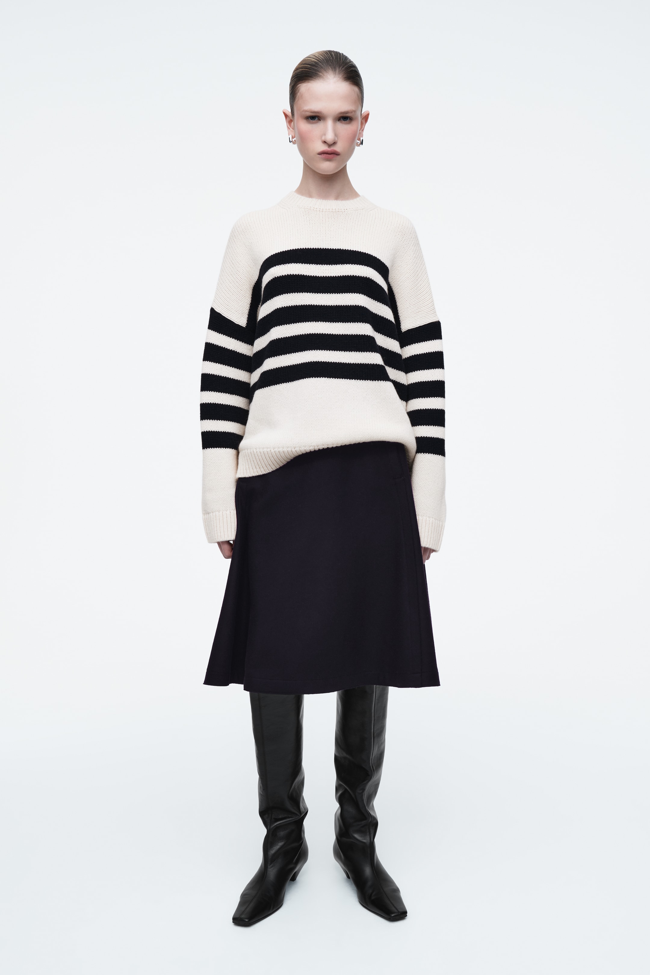 Visualizza immagine più grande: MAGLIONE IN LANA A RIGHE - ÉCRU / RIGHE - DONNA | H&M IT 2