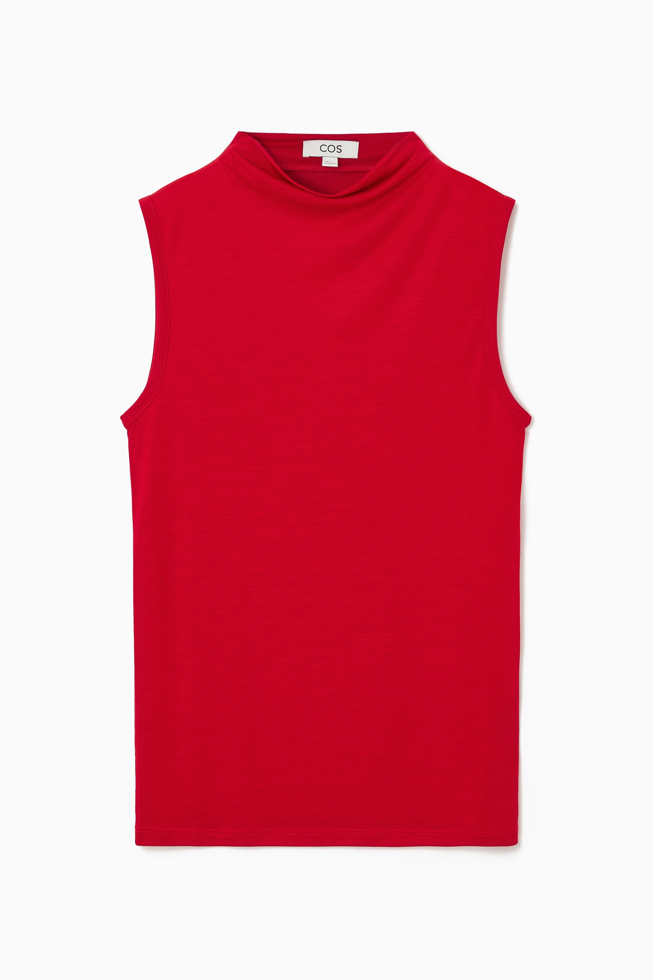 View larger image: HIGH-NECK SLEEVELESS TANK TOP - CRIMSON RED - Ladies | H&M GB 1