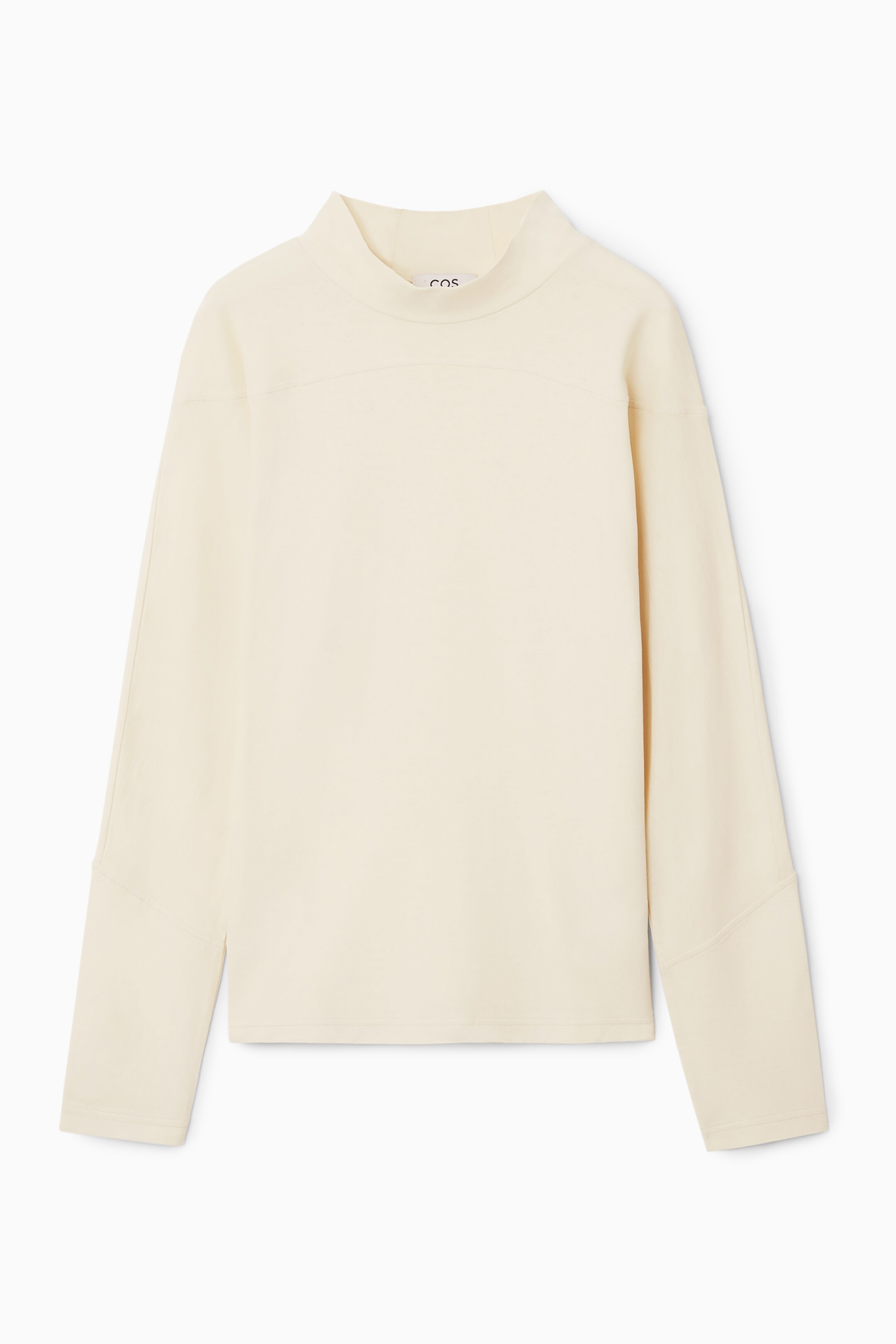 View larger image: LONG-SLEEVED MOCK-NECK TOP - LIGHT BEIGE - Ladies | H&M GB 1