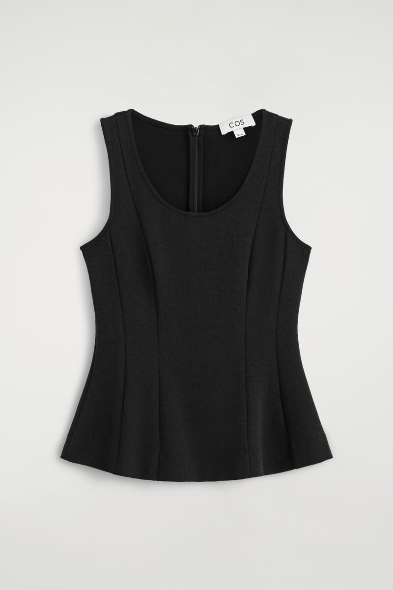 Sculpted Panelled Jersey Top