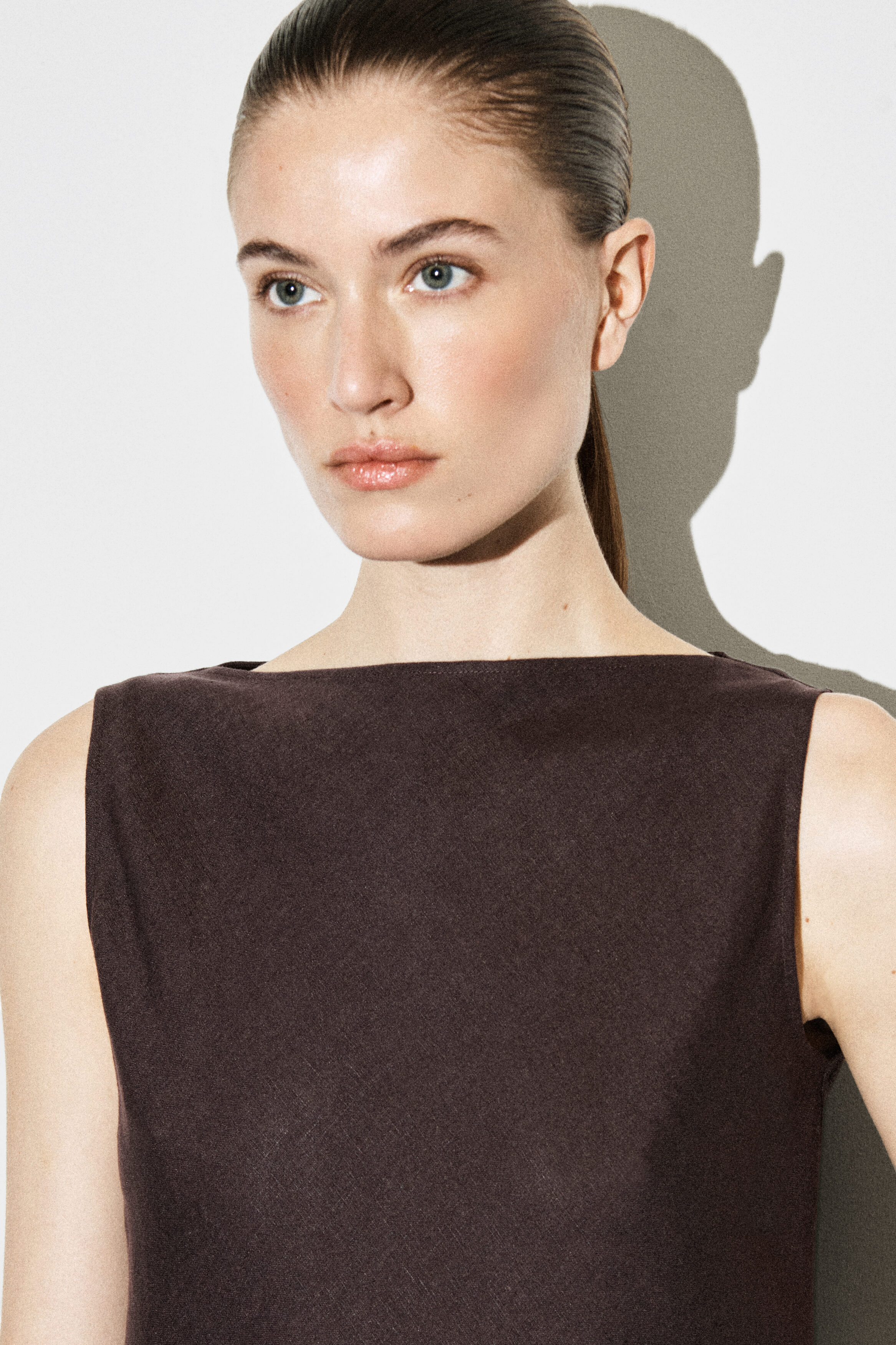 cos linen mini dress TAILORED LINEN MINI DRESS