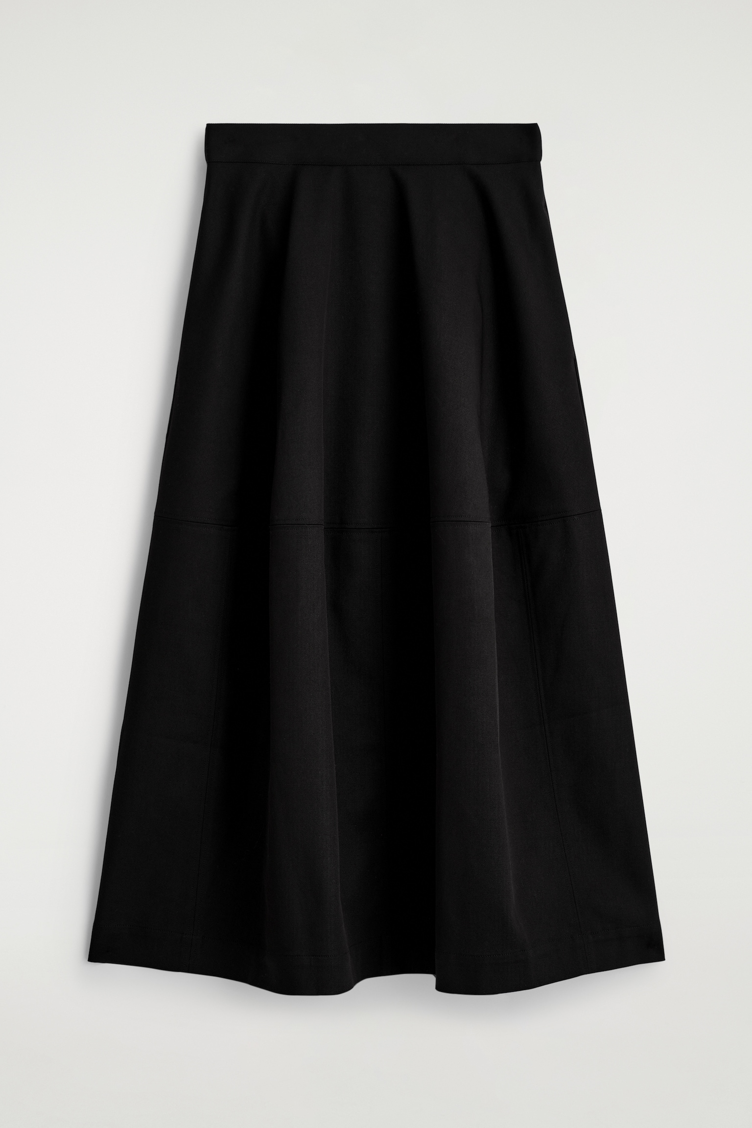 JUPE MIDI VOLUMINEUSE EN COTON - NOIR - 2
