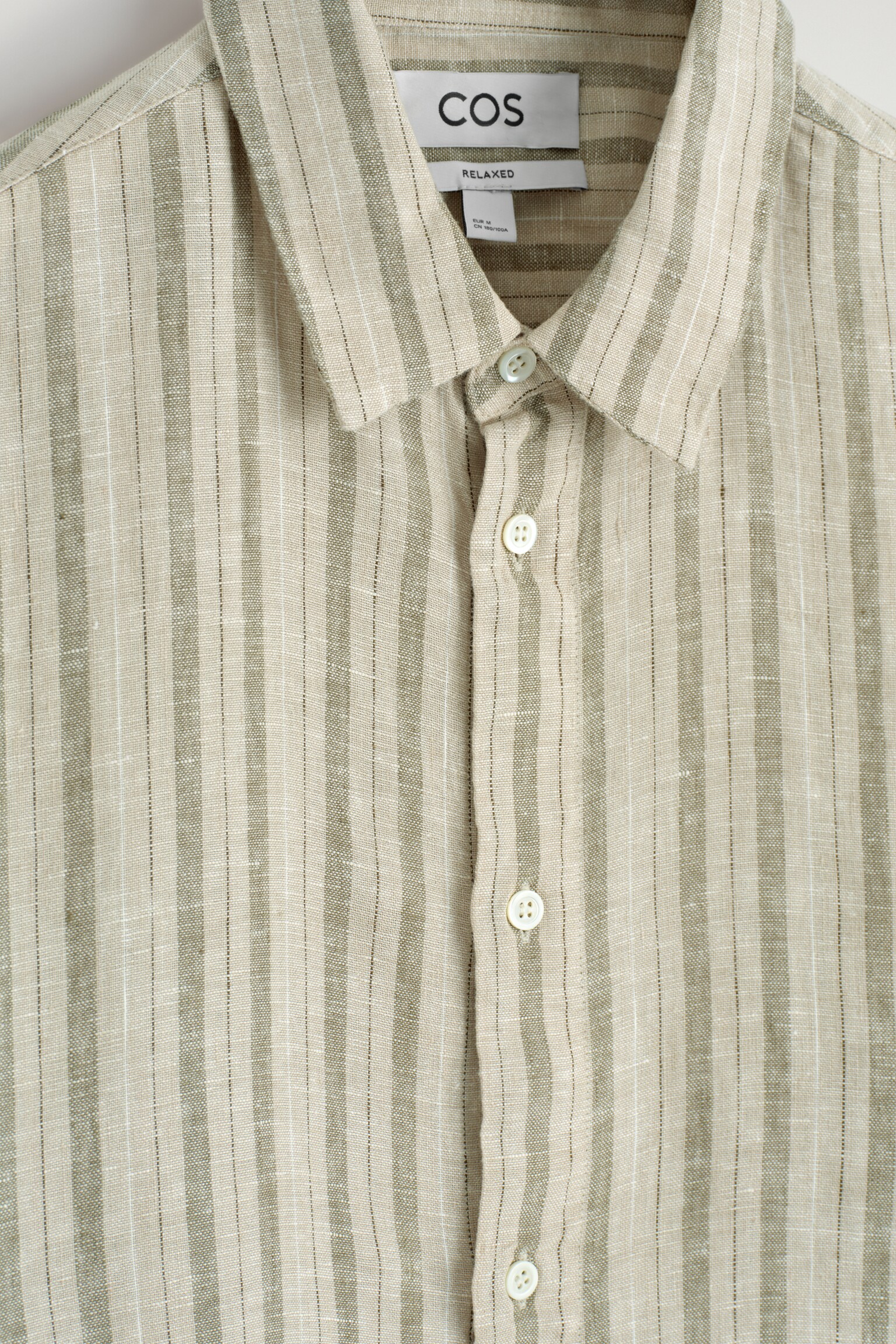 CHEMISE DÉCONTRACTÉE EN LIN - BEIGE / RAYÉ/BLANC/ABRICOT / RAYURES/BLEU MARINE/TAUPE/NOIR - 5